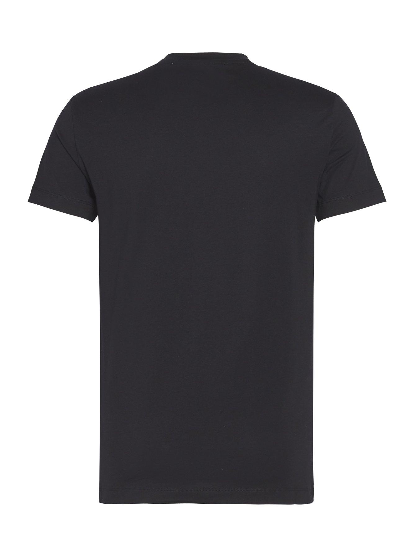Men Iconic Monogram SS Slim T-Shirt - Black