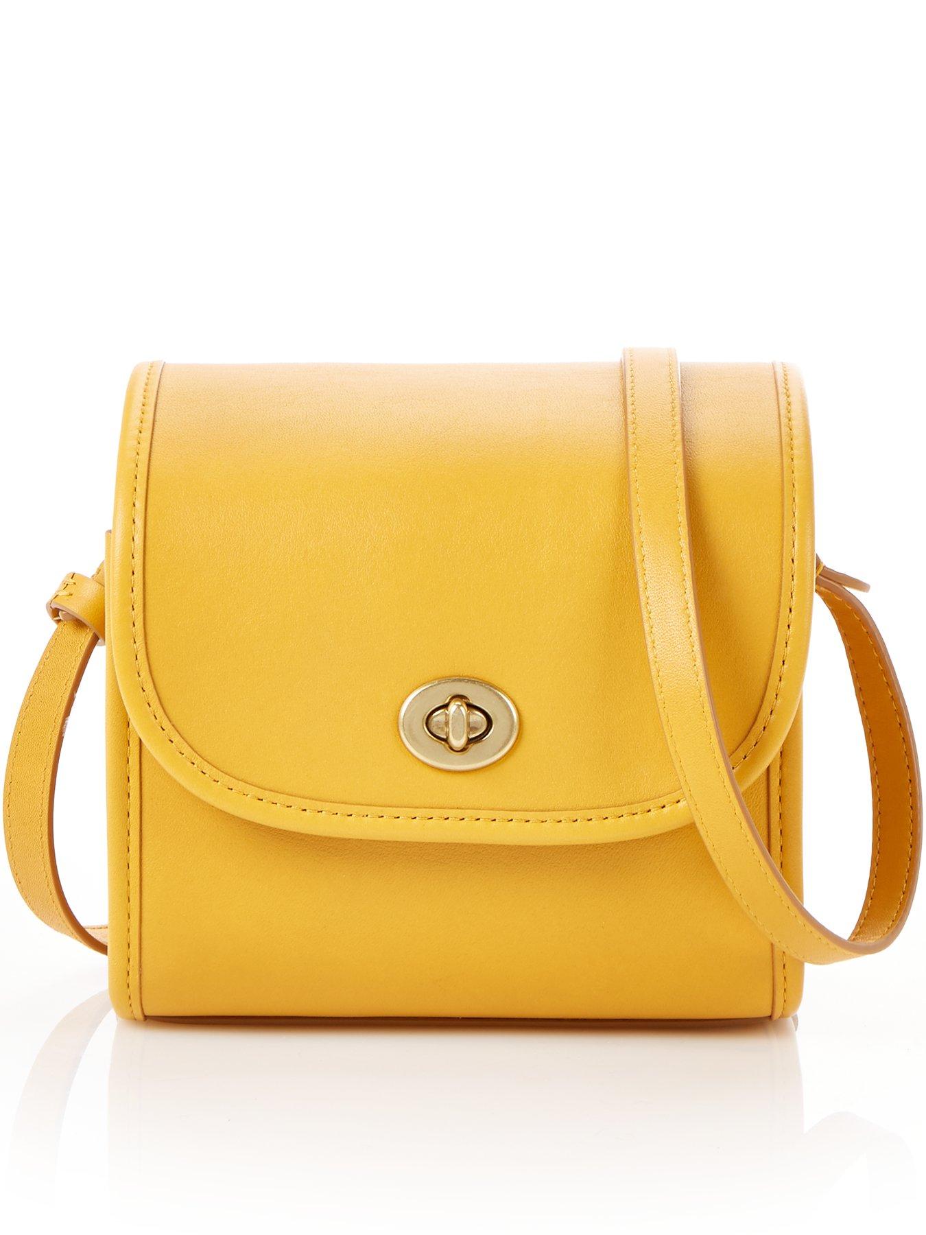 yellow coach crossbody bag