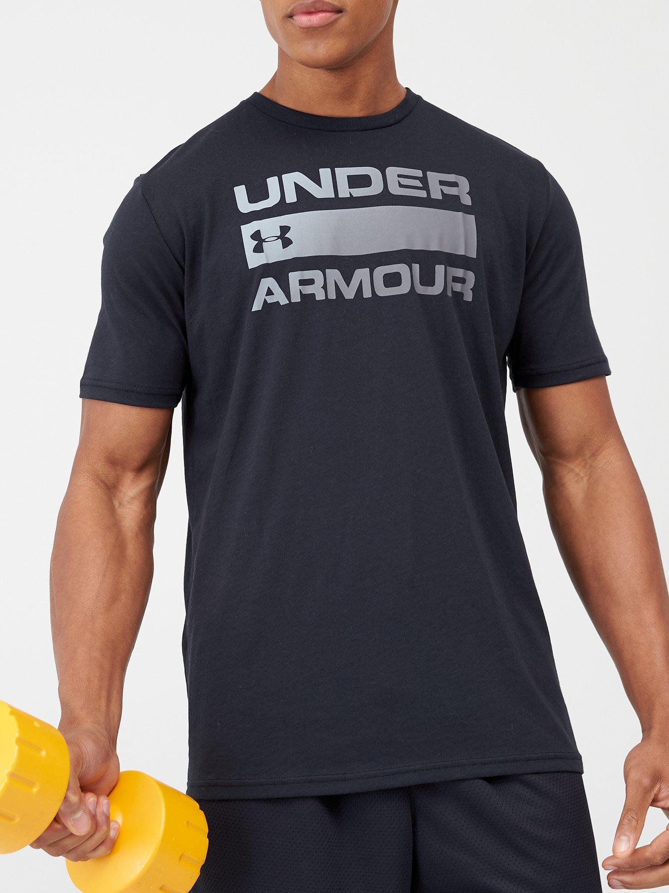 Image 1 of 4 of UNDER ARMOUR Men's Training Team Issue Wordmark Short Sleeve T-Shirt - Black/Grey