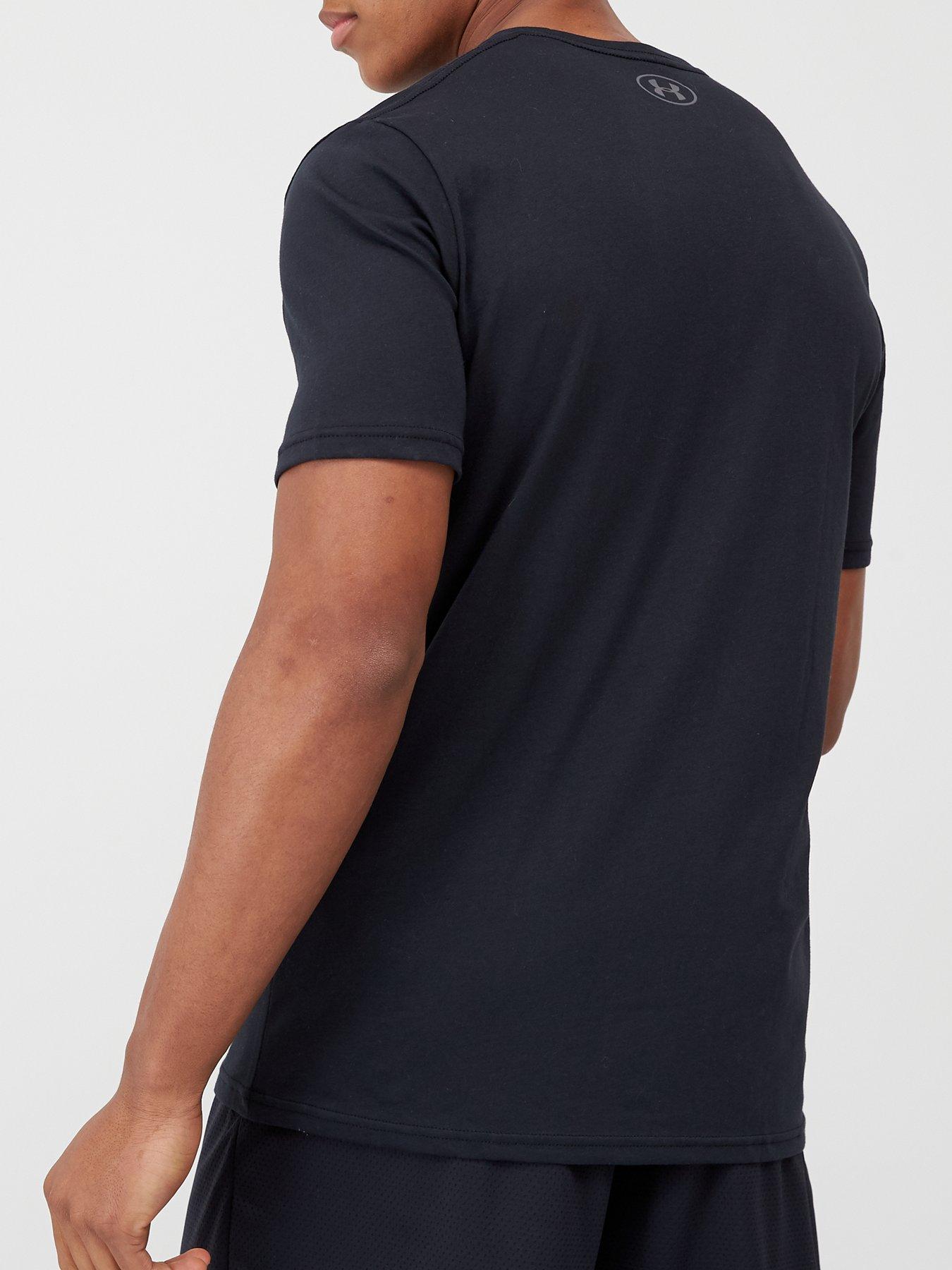 Image 2 of 4 of UNDER ARMOUR Men's Training Team Issue Wordmark Short Sleeve T-Shirt - Black/Grey