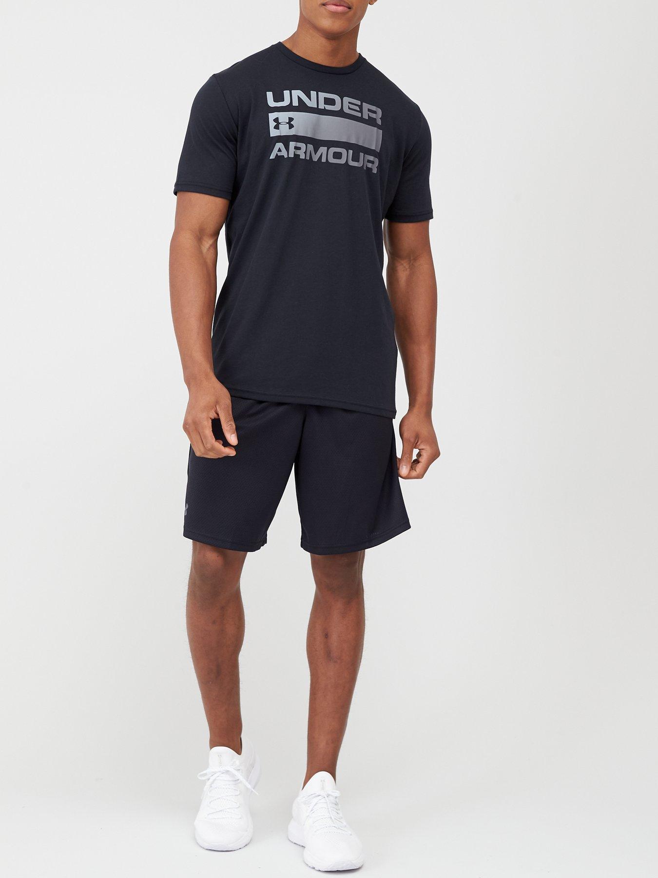 Image 3 of 4 of UNDER ARMOUR Men's Training Team Issue Wordmark Short Sleeve T-Shirt - Black/Grey
