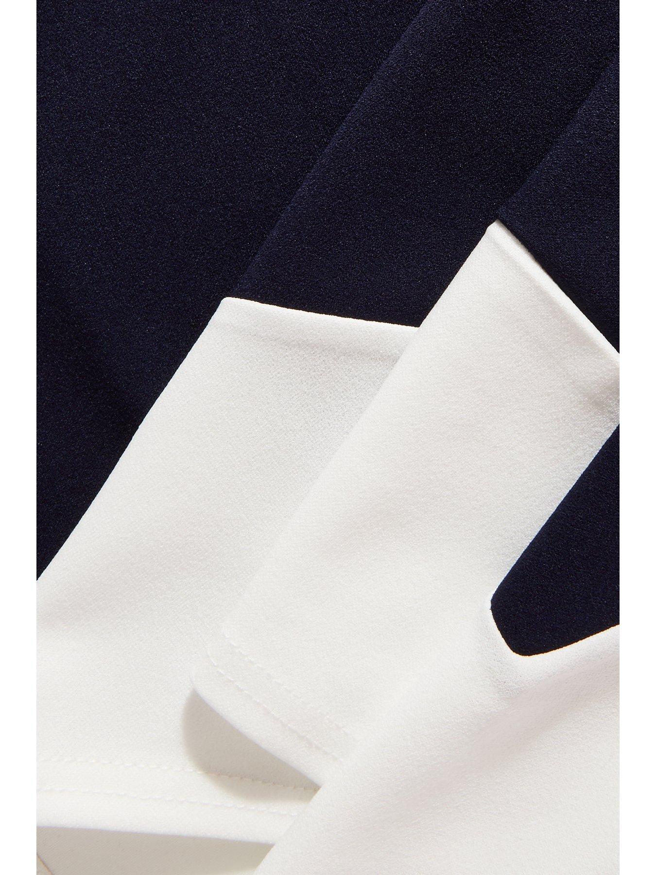 Quiz Scuba Crepe Bardot Knot Hanky Hem 