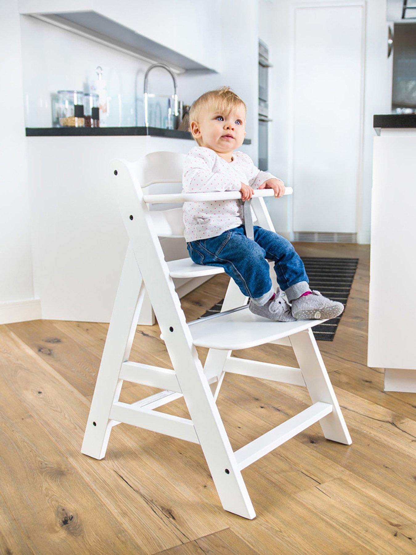 Hauck Alpha+ Wooden Highchair - White