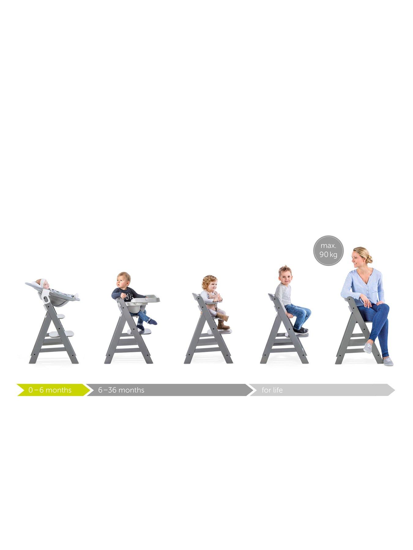 Image 7 of 8 of Hauck Alpha+ Wooden Highchair - Grey