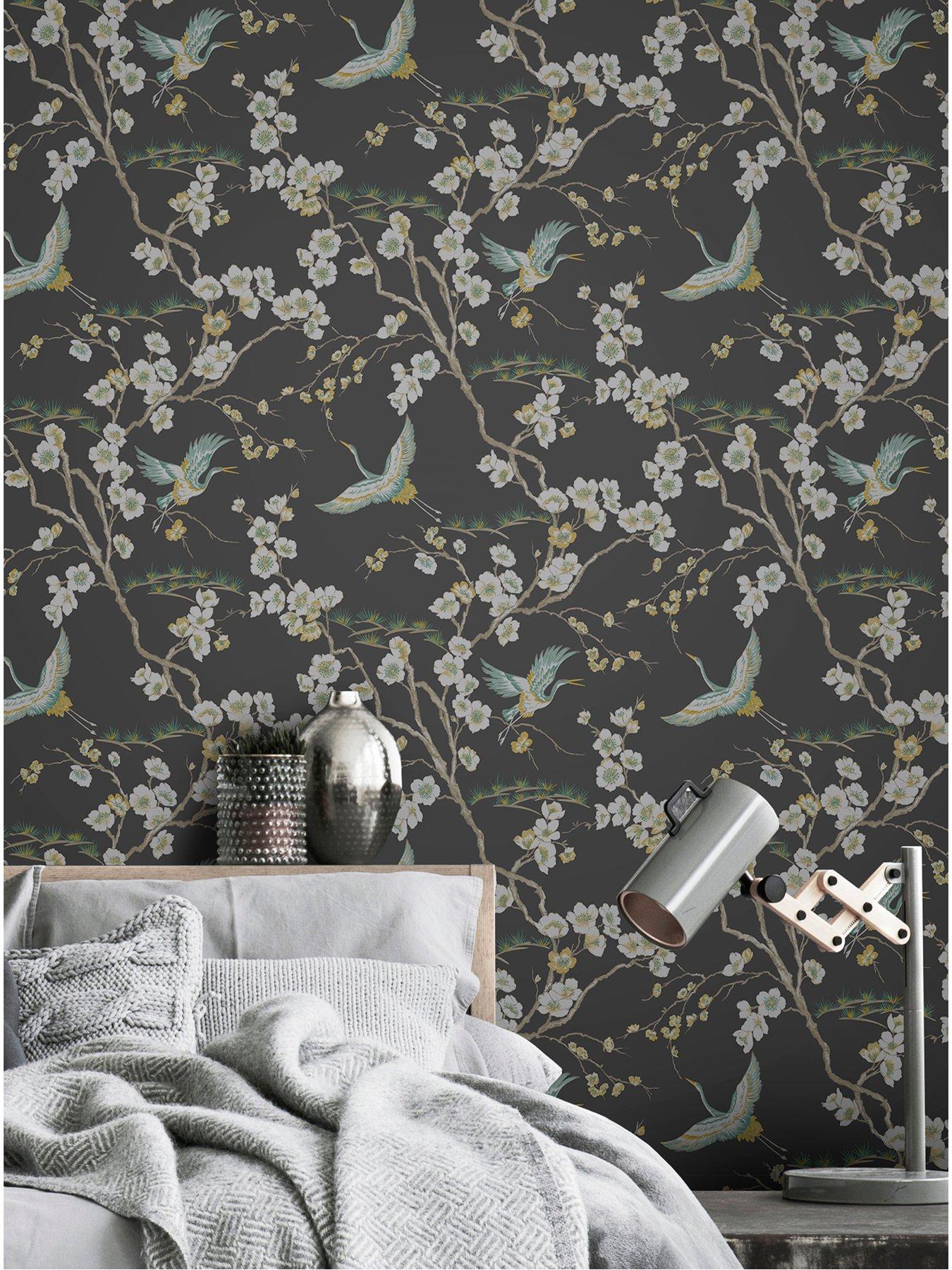 Product photograph of Sublime Japan Black Green Wallpaper from very.co.uk