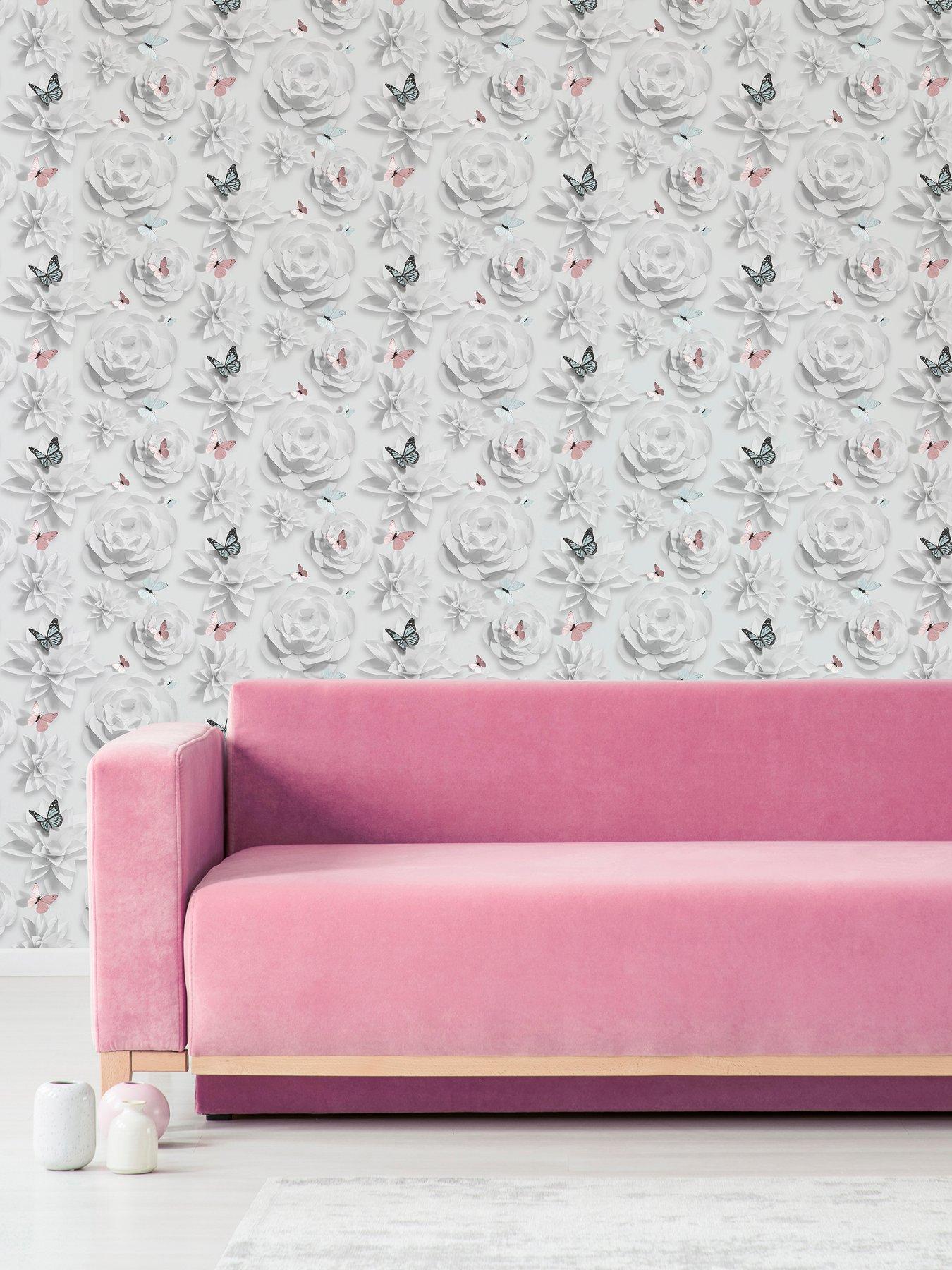 Product photograph of Superfresco Easy Easy Origami Floral Wallpaper from very.co.uk
