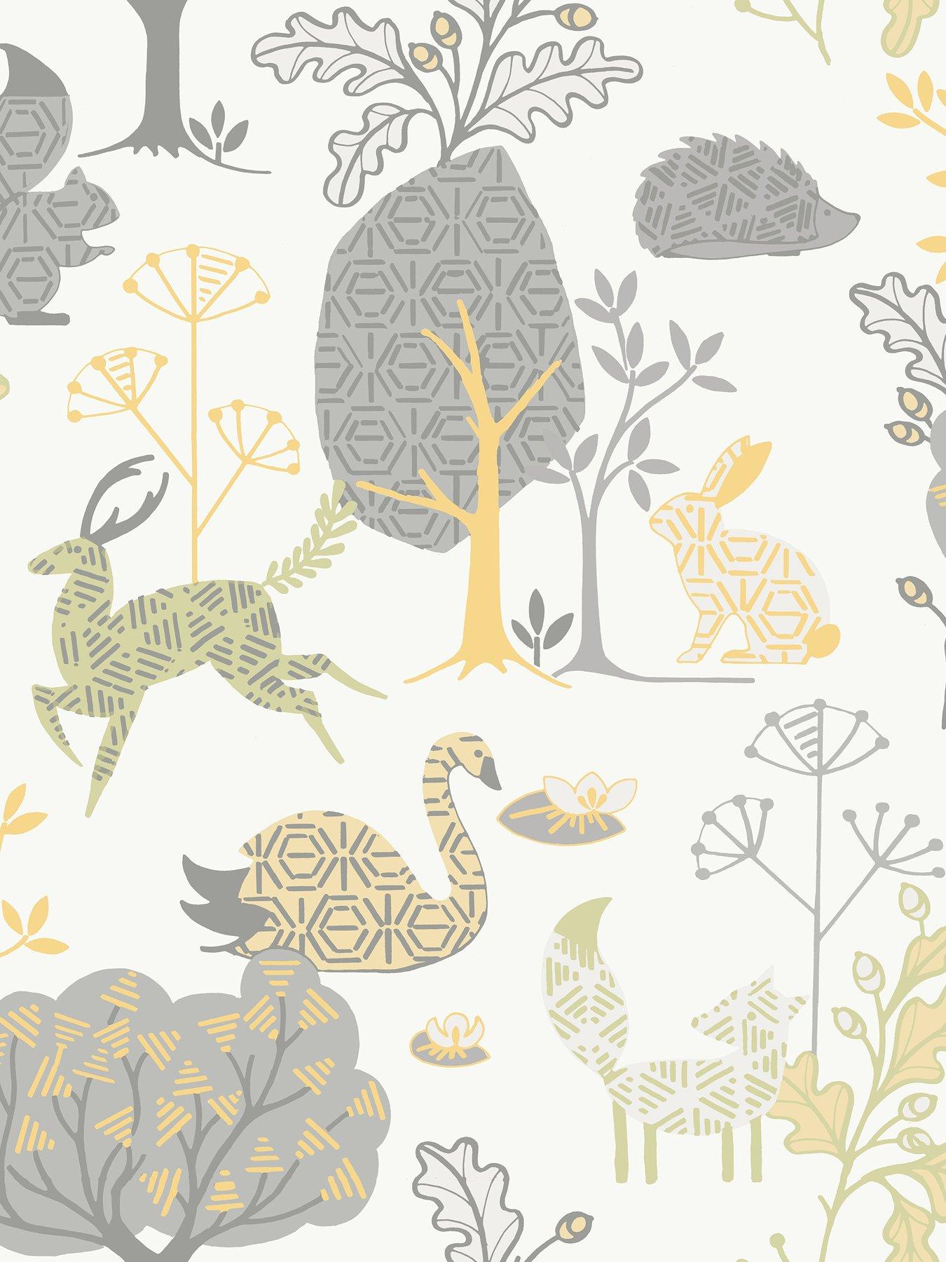 Fresco Forest Critters Wallpaper