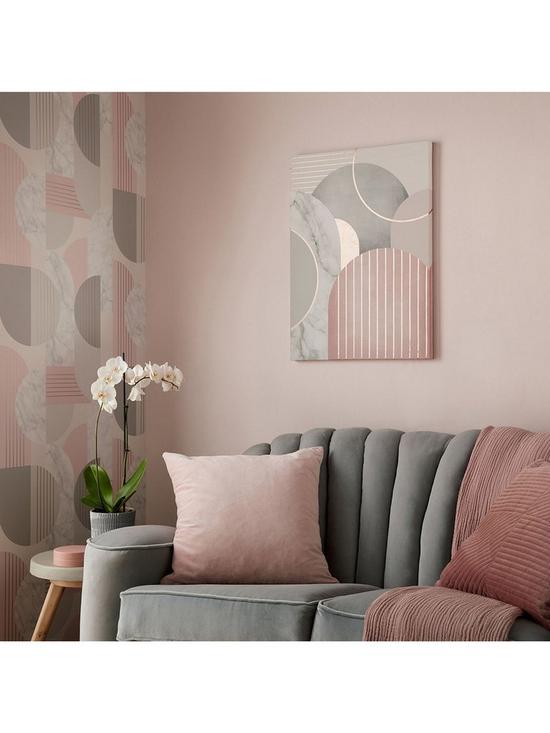 stillFront image of art-for-the-home-pink-amp-grey-art-deco-canvas-wall-art