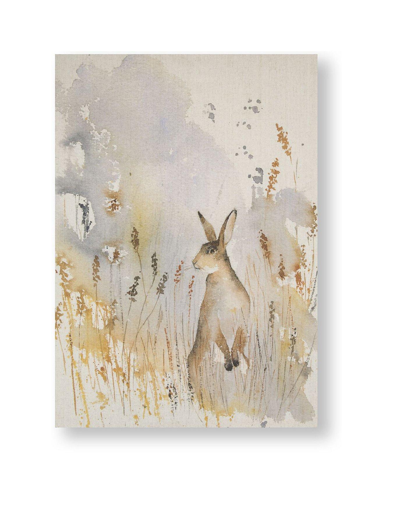 Graham & Brown Meadow Hare Print On Fabric Canvas review