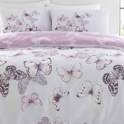 Catherine Lansfield Butterflies Duvet Cover Set - Heather