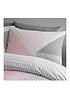  image of catherine-lansfield-larsson-geo-duvet-cover-set-pink