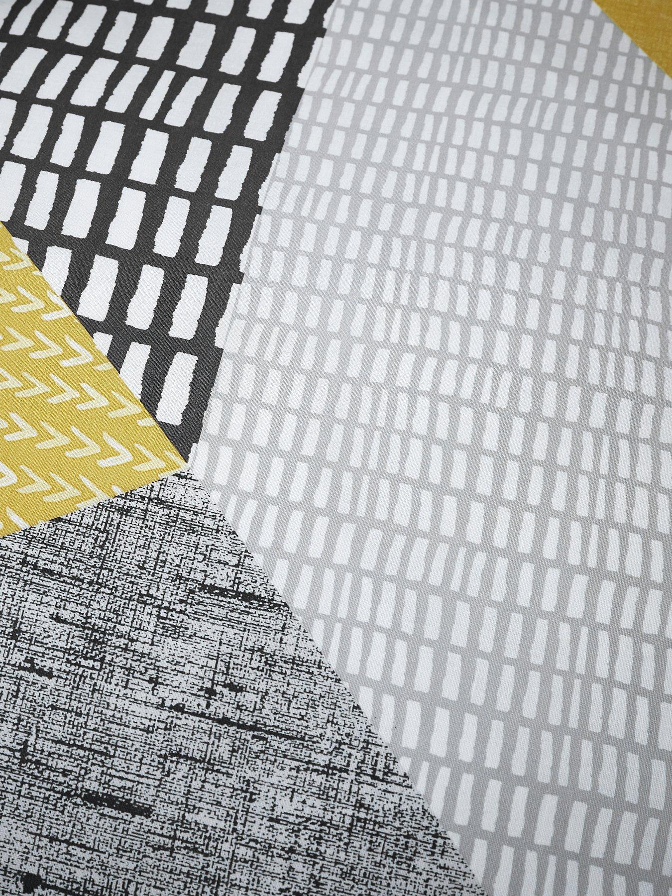 Image 5 of 7 of Catherine Lansfield Larsson Geo Duvet Cover Set - Ochre