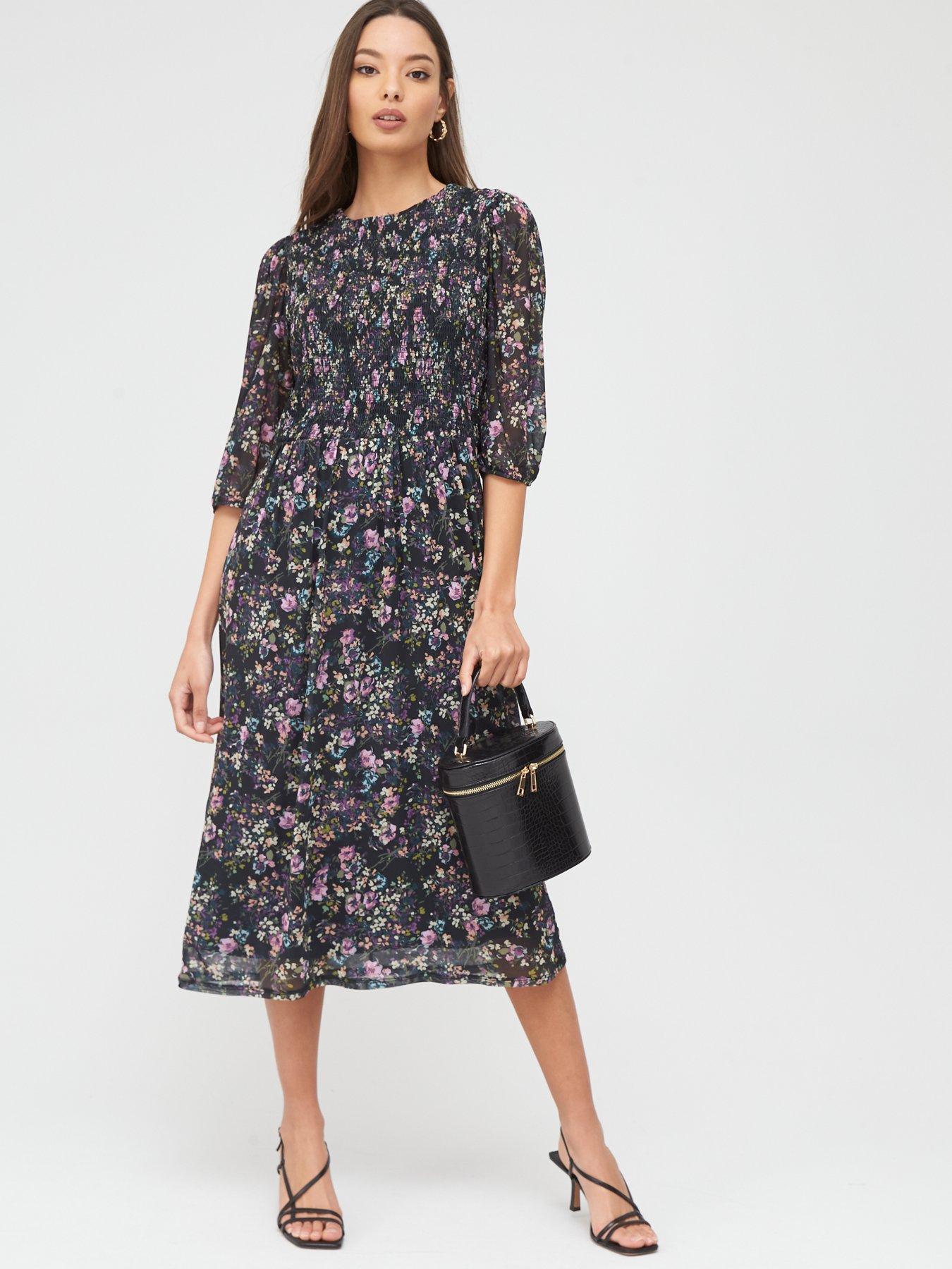 pleated blouse dress