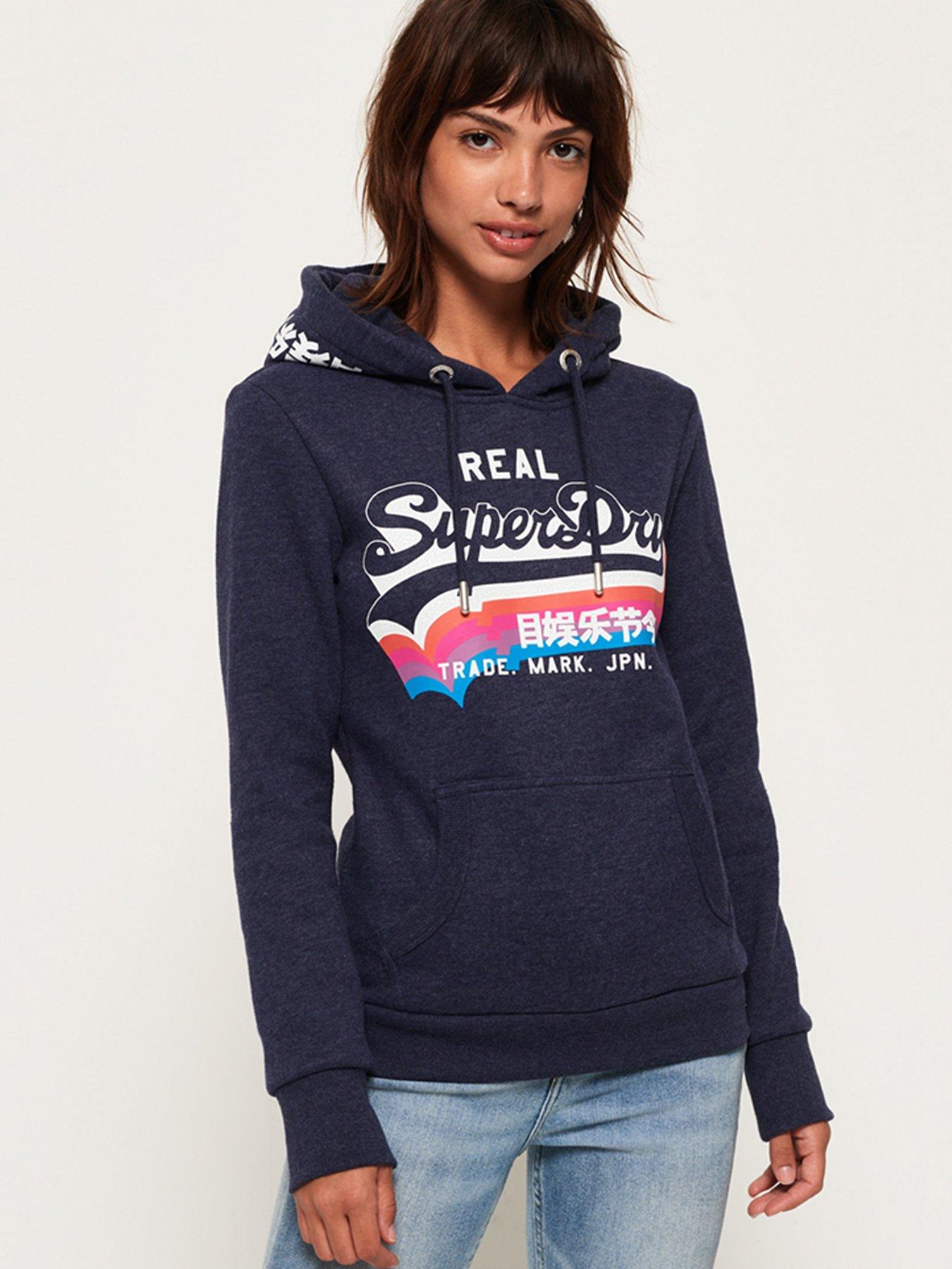 superdry vintage logo hoodie