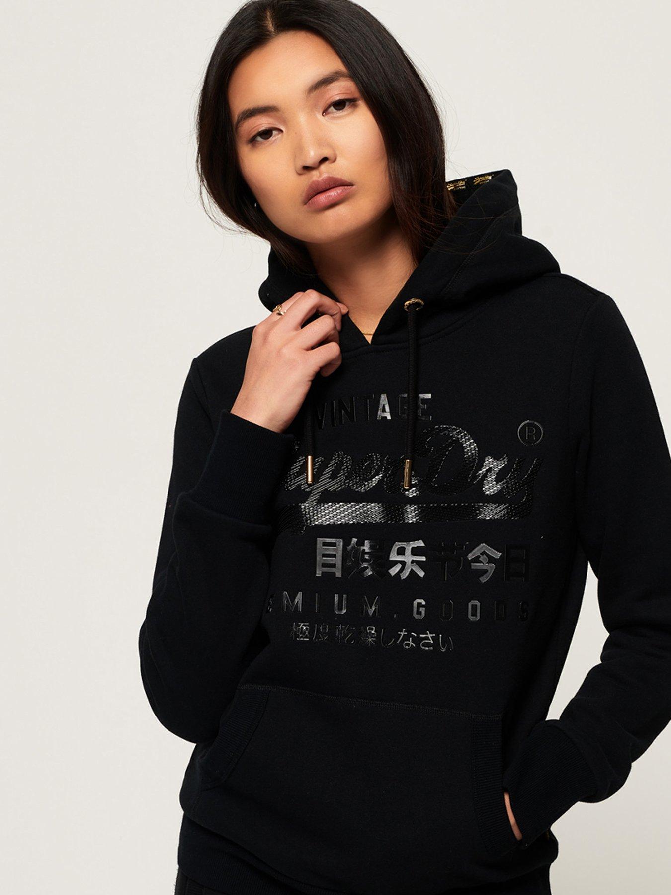 superdry black sweatshirt