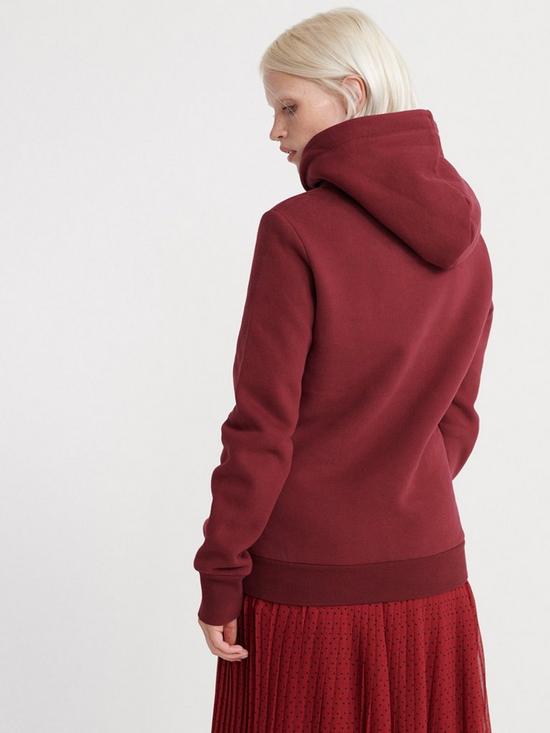 stillFront image of superdry-vintage-logo-premium-embroidered-hoodie-red