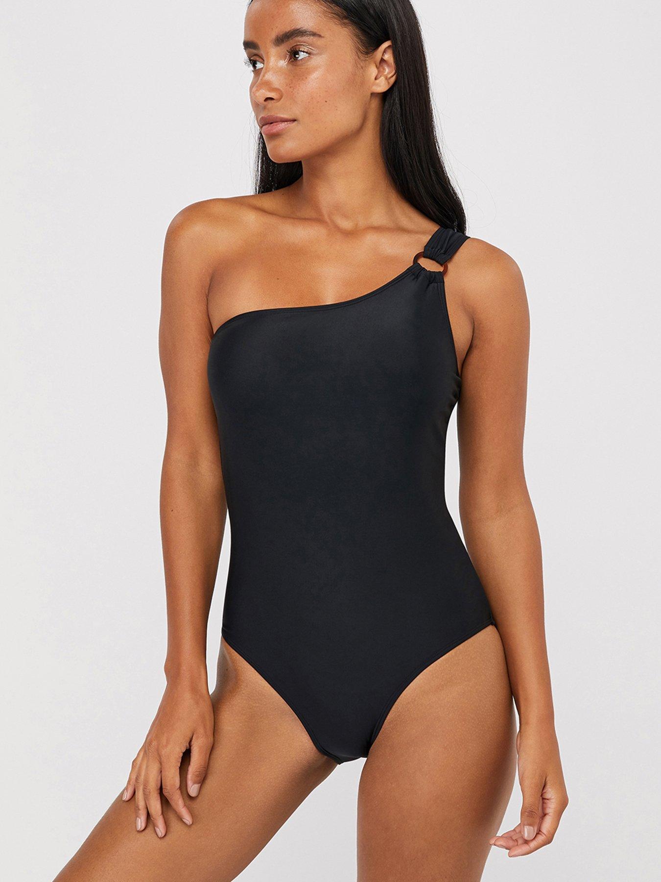 accessorize black swimsuit