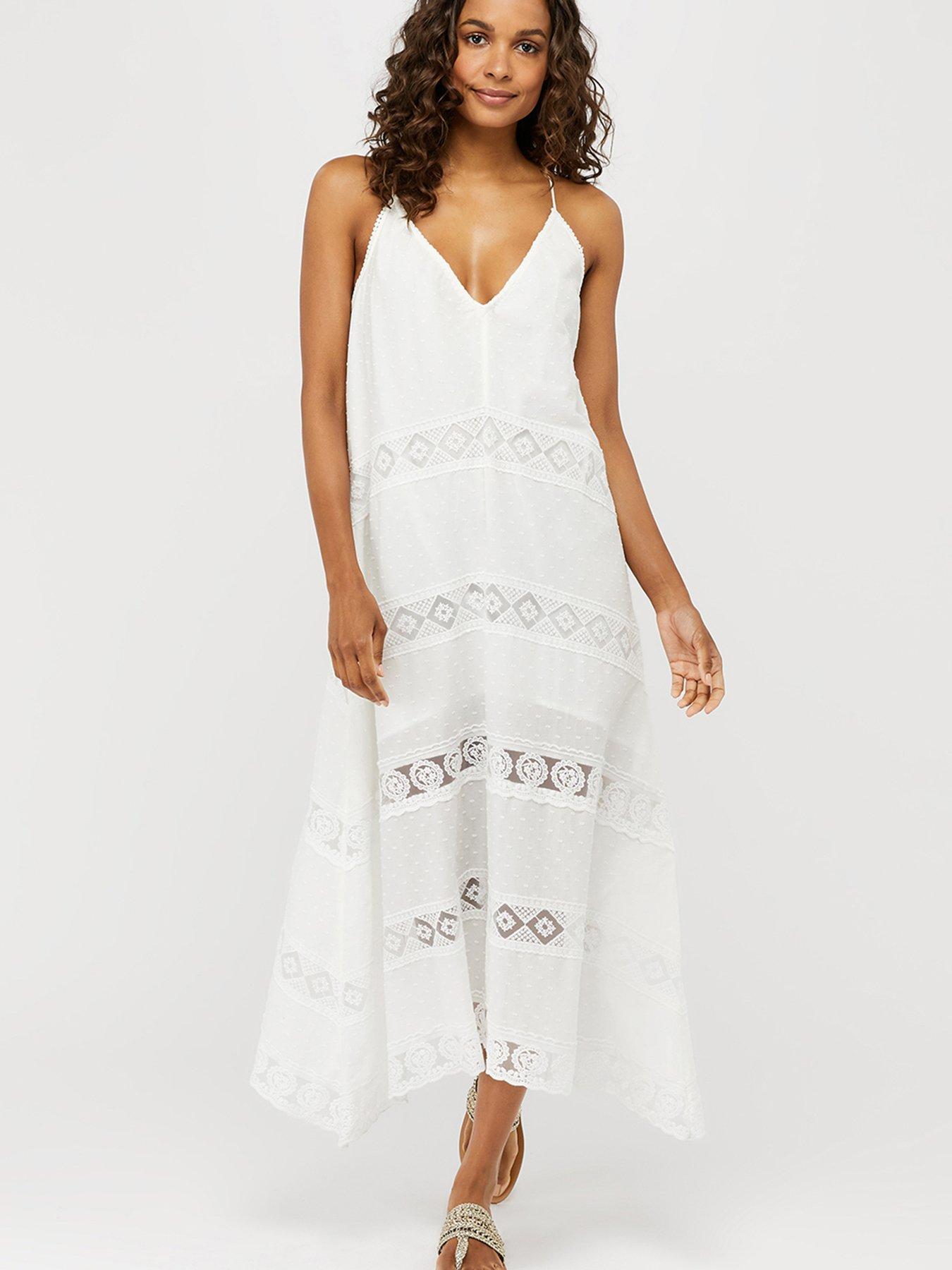 white summer maxi dresses uk