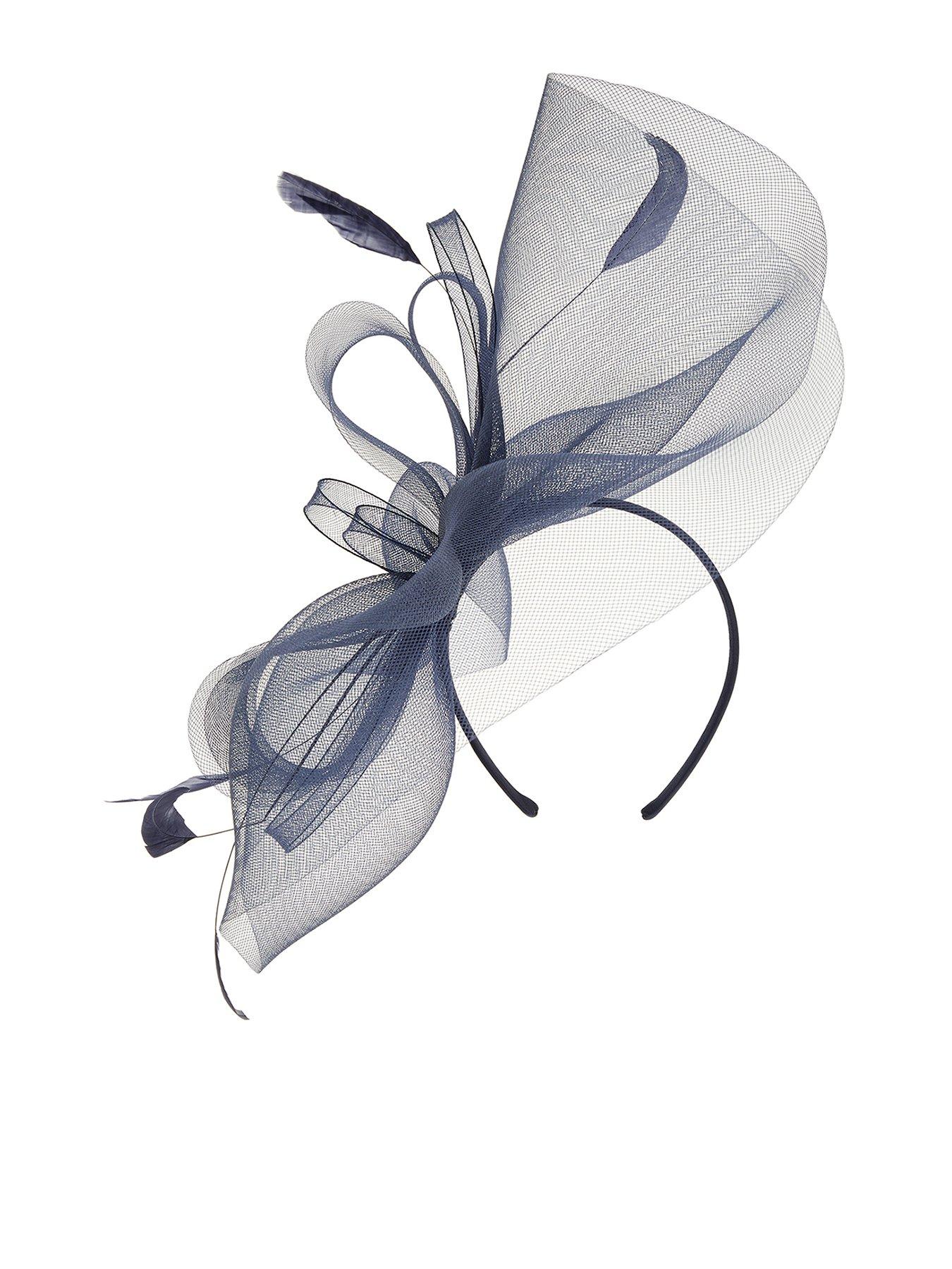 Image 1 of 3 of Accessorize Rhea Large Fascinator - Navy
