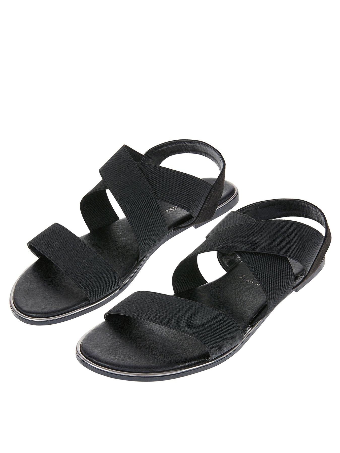 accessorize black flip flops