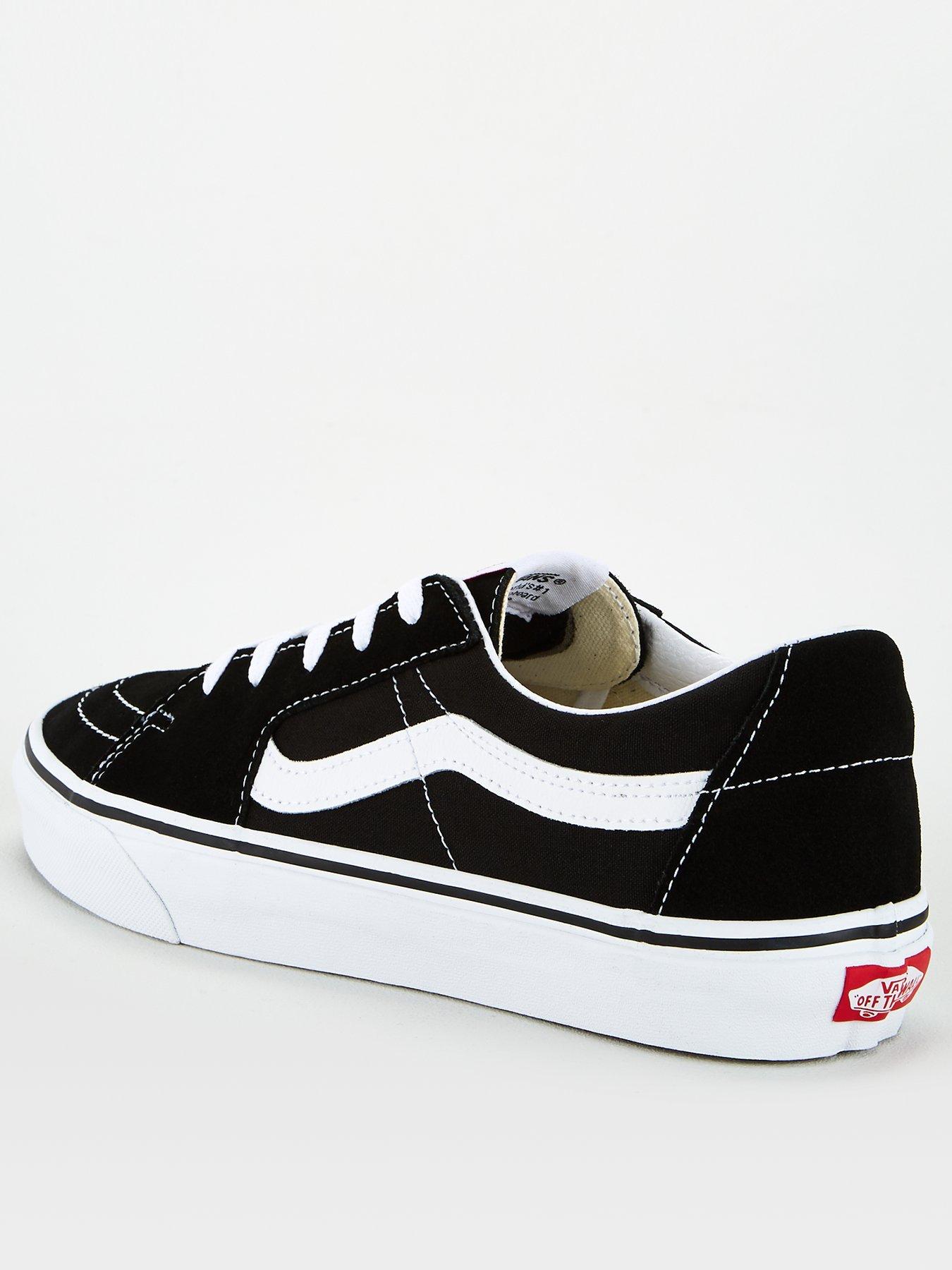 Mens SK8 Low Trainers Black White
