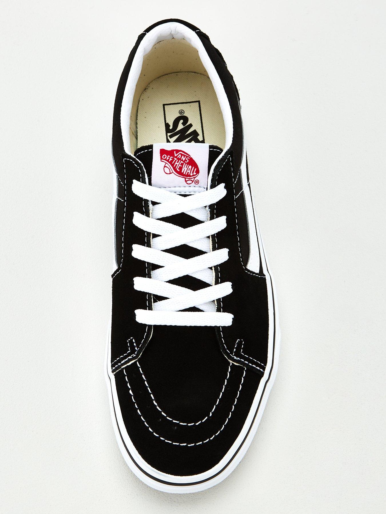 Vans Mens SK8-Low Trainers - Black/White | Very.co.uk