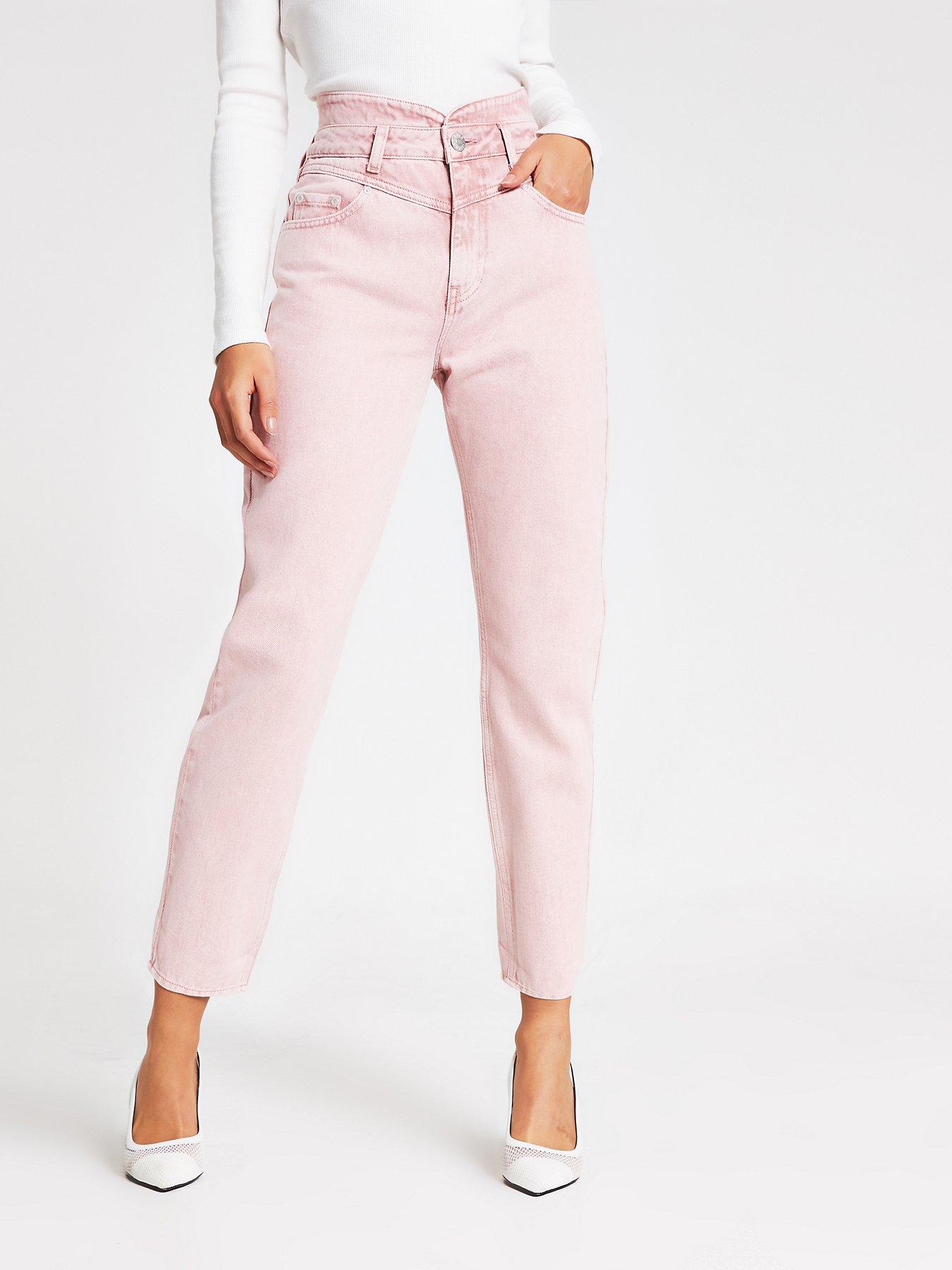 pale pink jeans