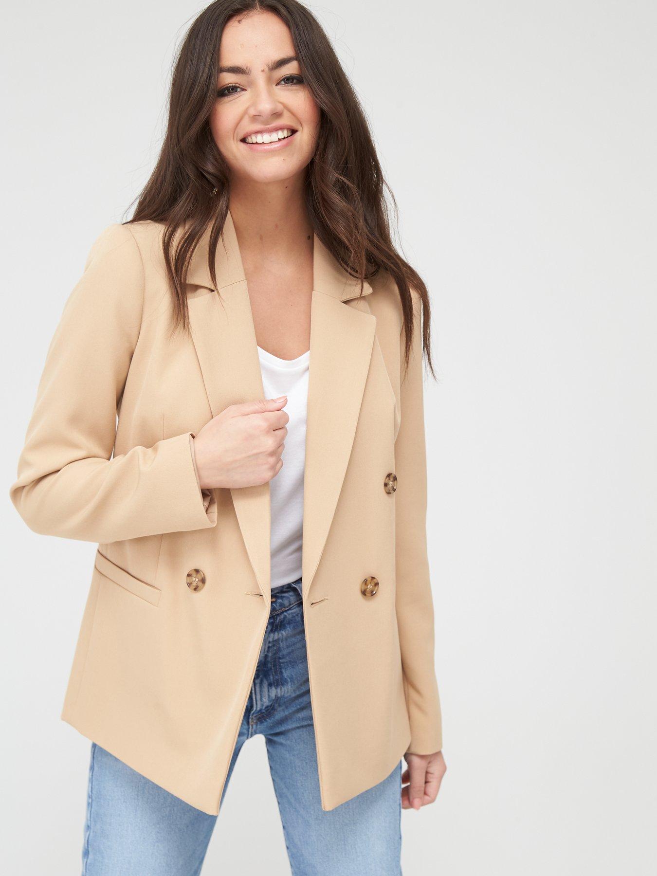 river island double breasted coat