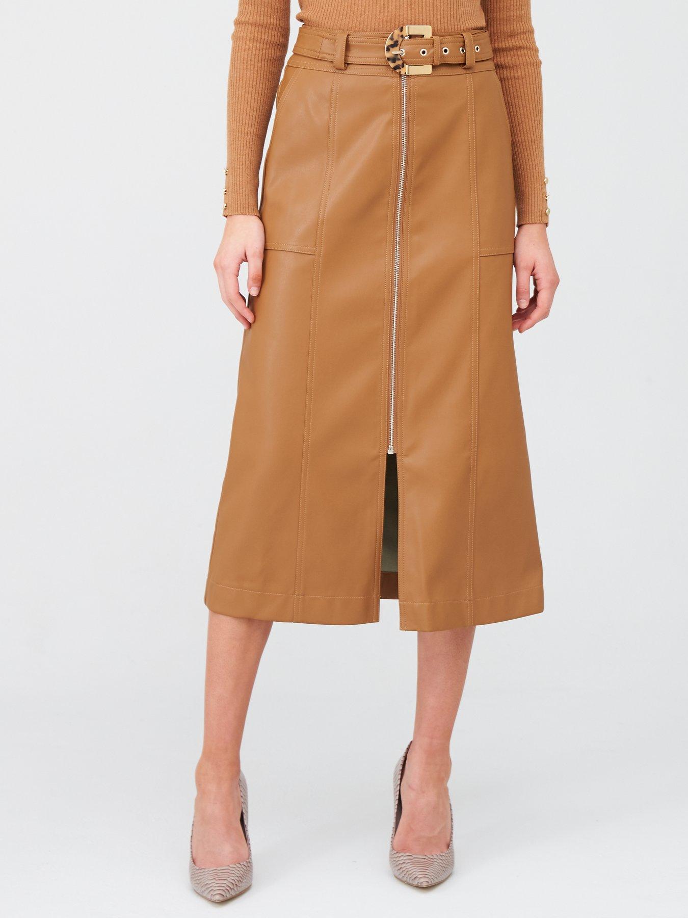 Leather skirt cheap river island