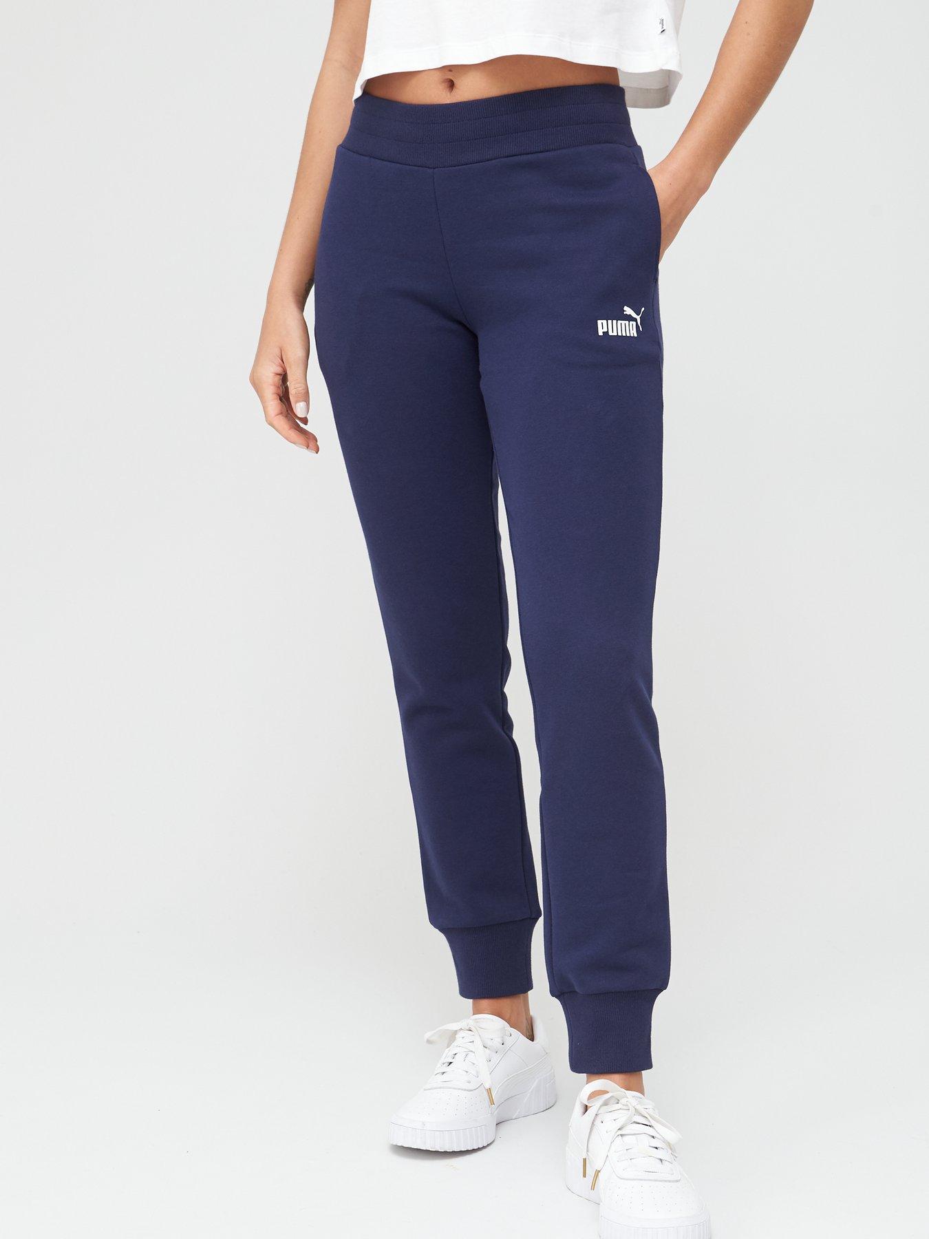 Puma Essential Fleece Sweat Pants - Navy <br /><p></p><br /> | very.co.uk