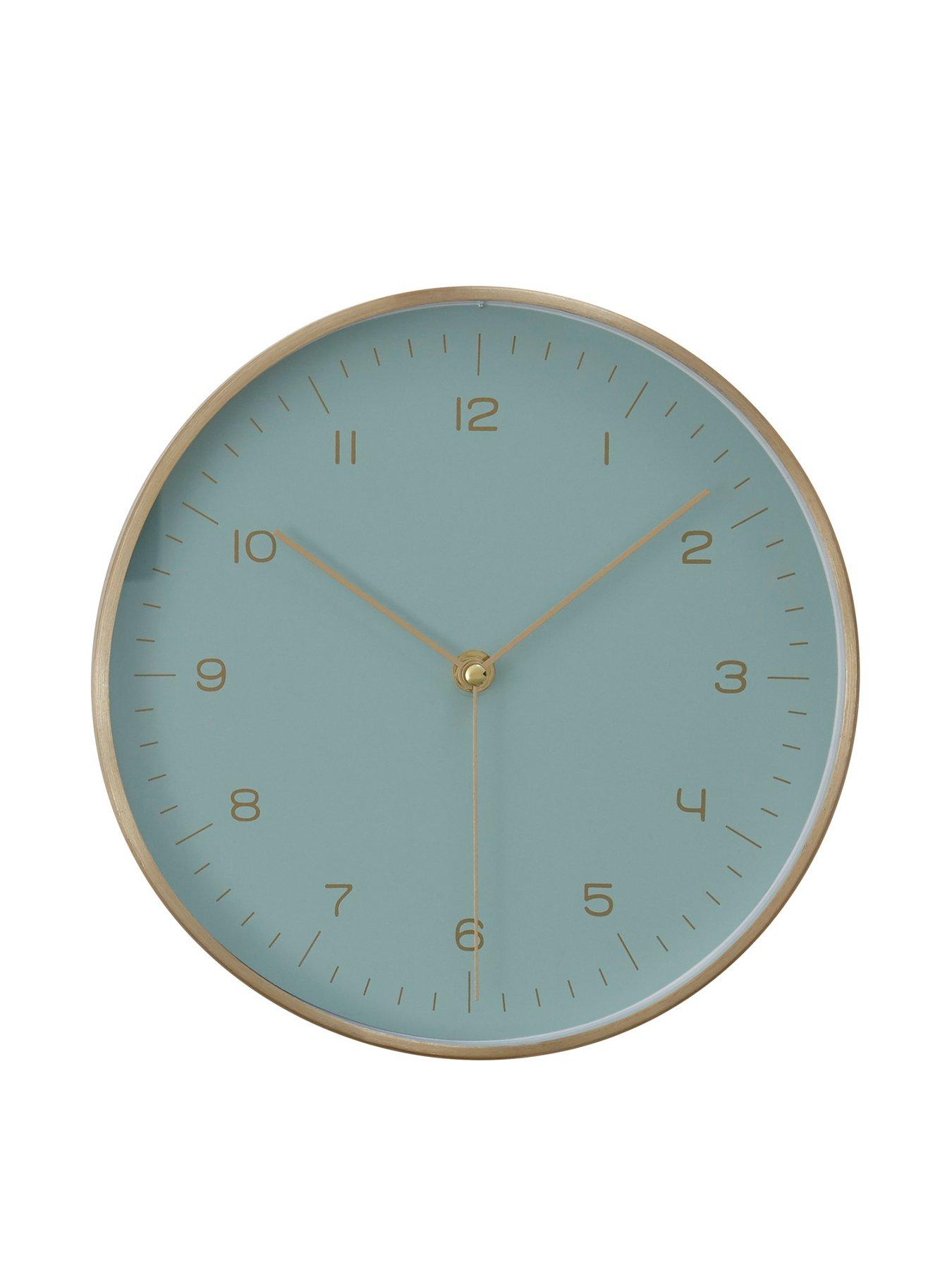 Premier Housewares Elko Gold/Mint Wall Clock review