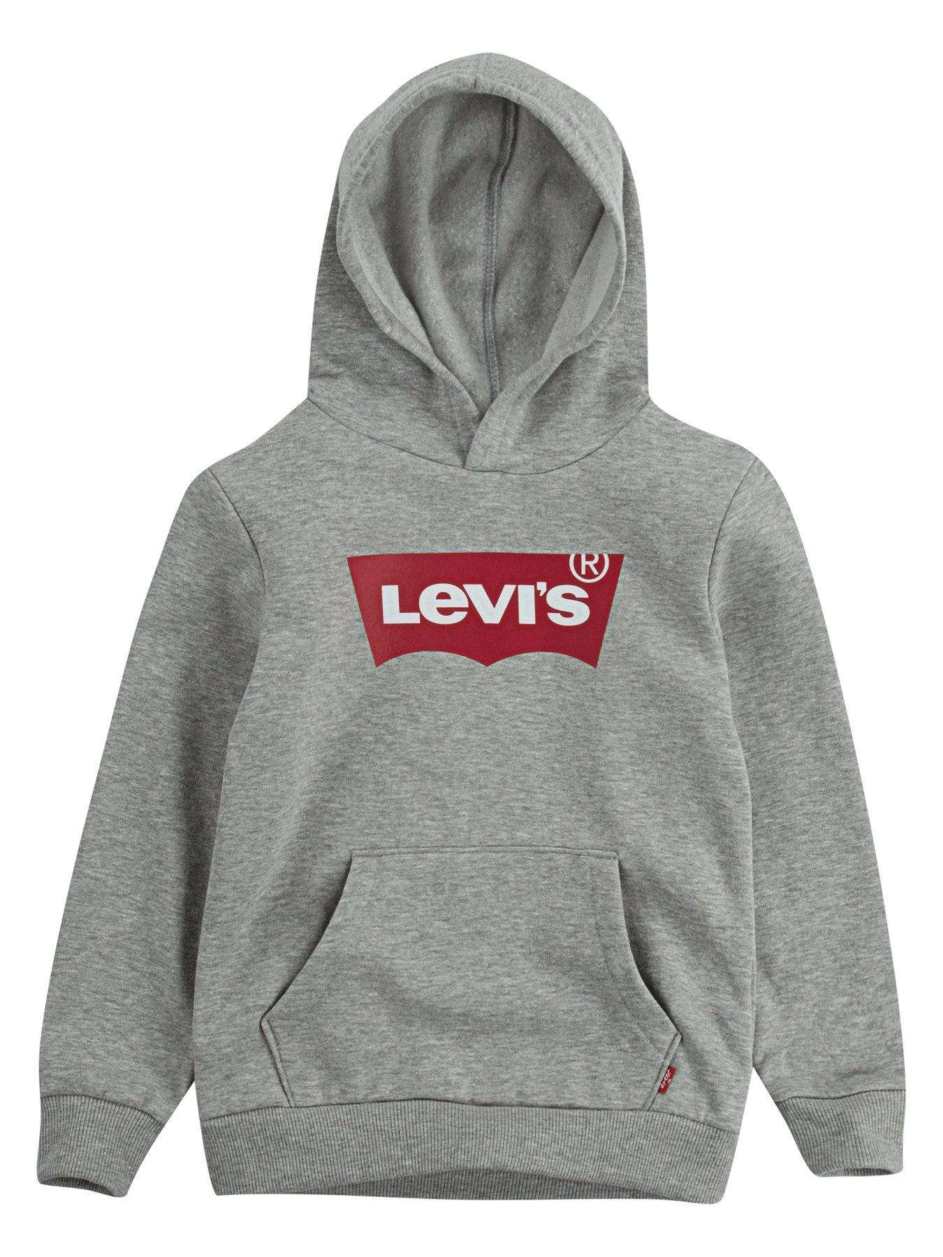 Boys Classic Batwing Hoodie Grey