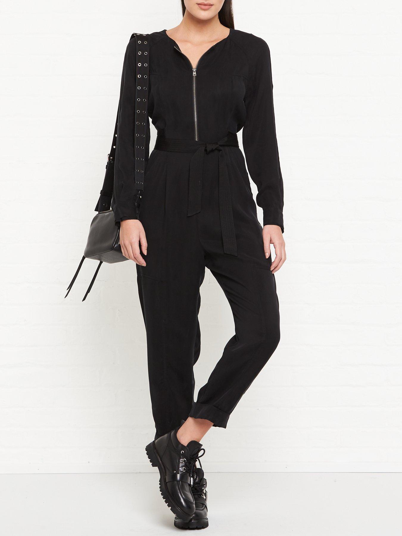 all saints black jumpsuit