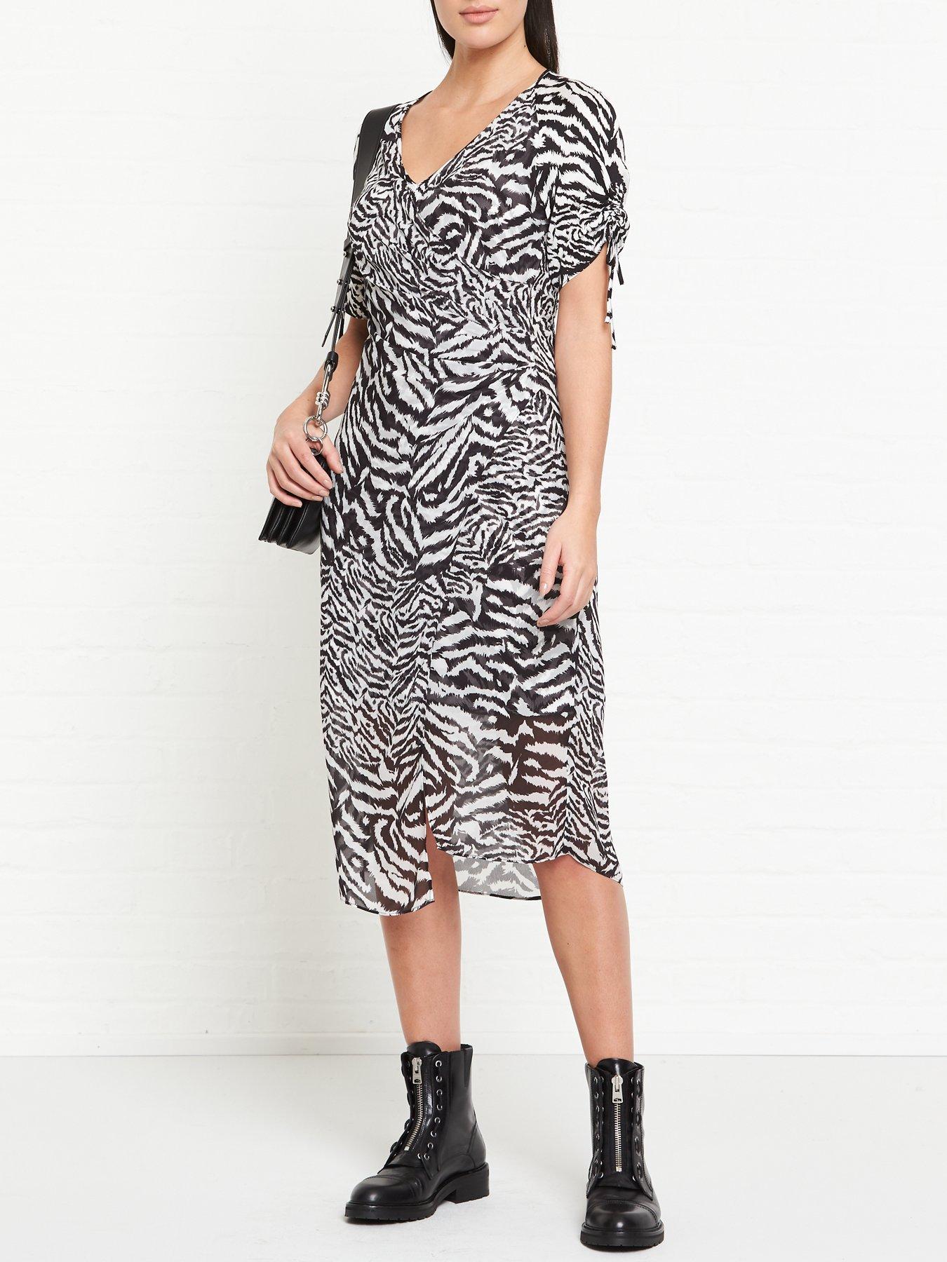 all saints zebra dress