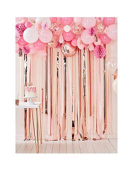 Product photograph of Ginger Ray Blush And Peach Birthday Balloon And Fan Garland from very.co.uk