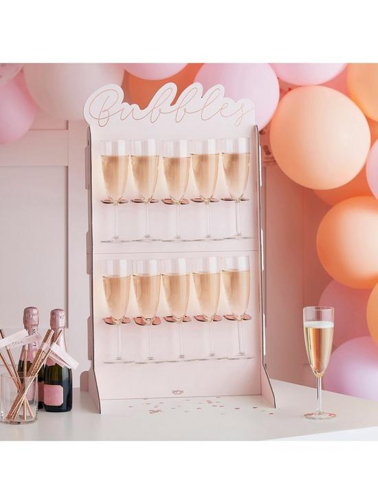 stillFront image of ginger-ray-rose-gold-and-blush-birthday-prosecco-wallnbspjubilee