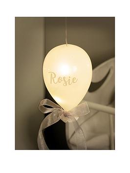 Product photograph of The Personalised Memento Company Personalised Led Glass Balloon from very.co.uk
