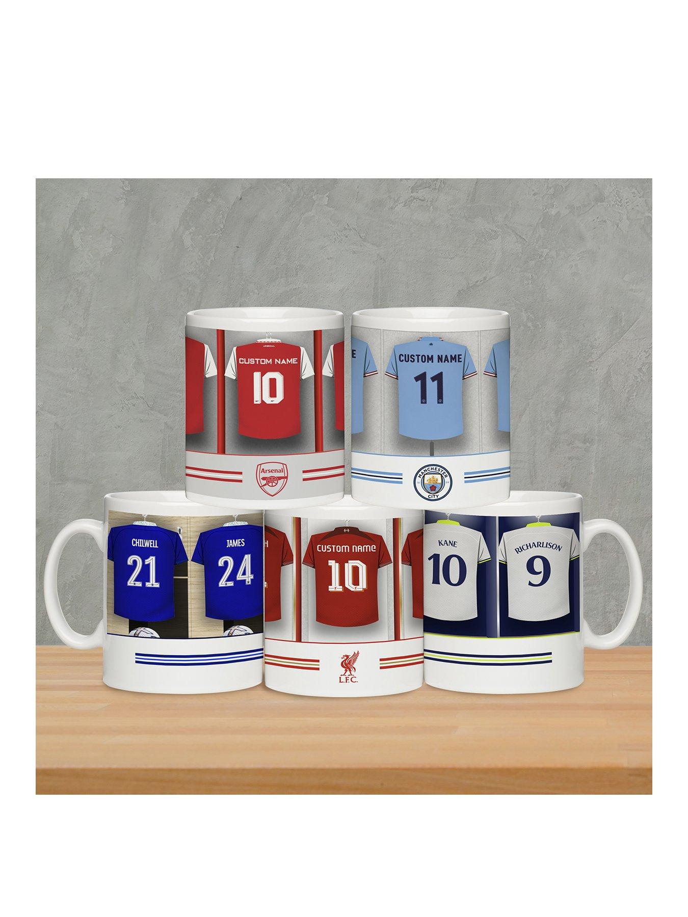 Product photograph of The Personalised Memento Company Personalised Official Football Dressing Room Mug from very.co.uk