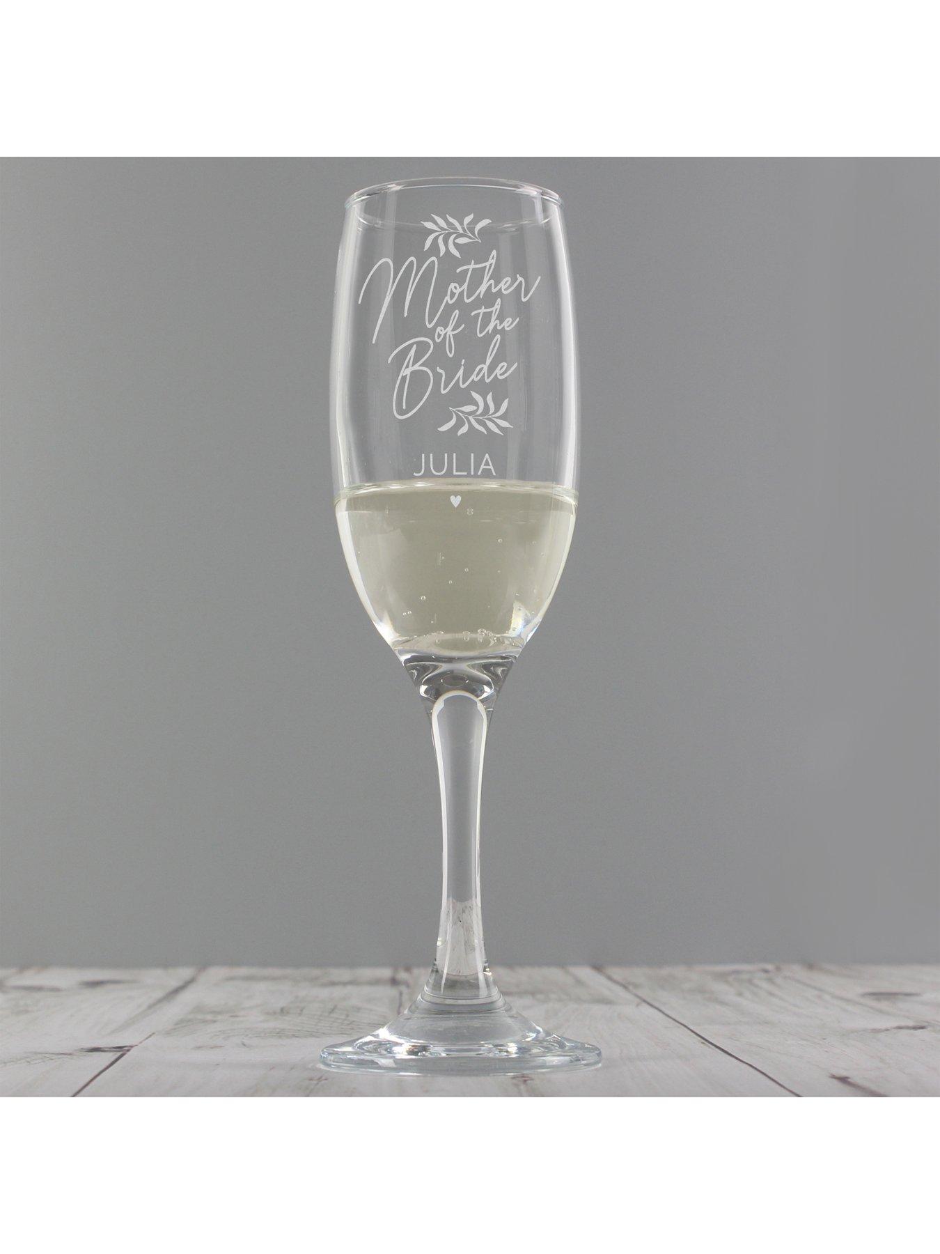 Image 3 of 6 of Personalised Wedding Botanical Flute Glass