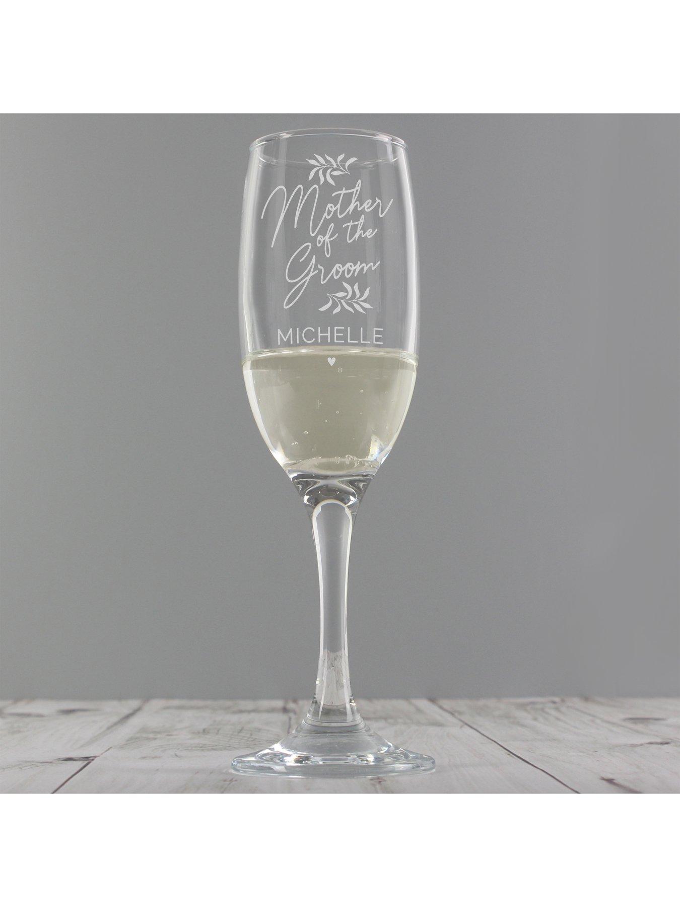 Image 4 of 6 of Personalised Wedding Botanical Flute Glass