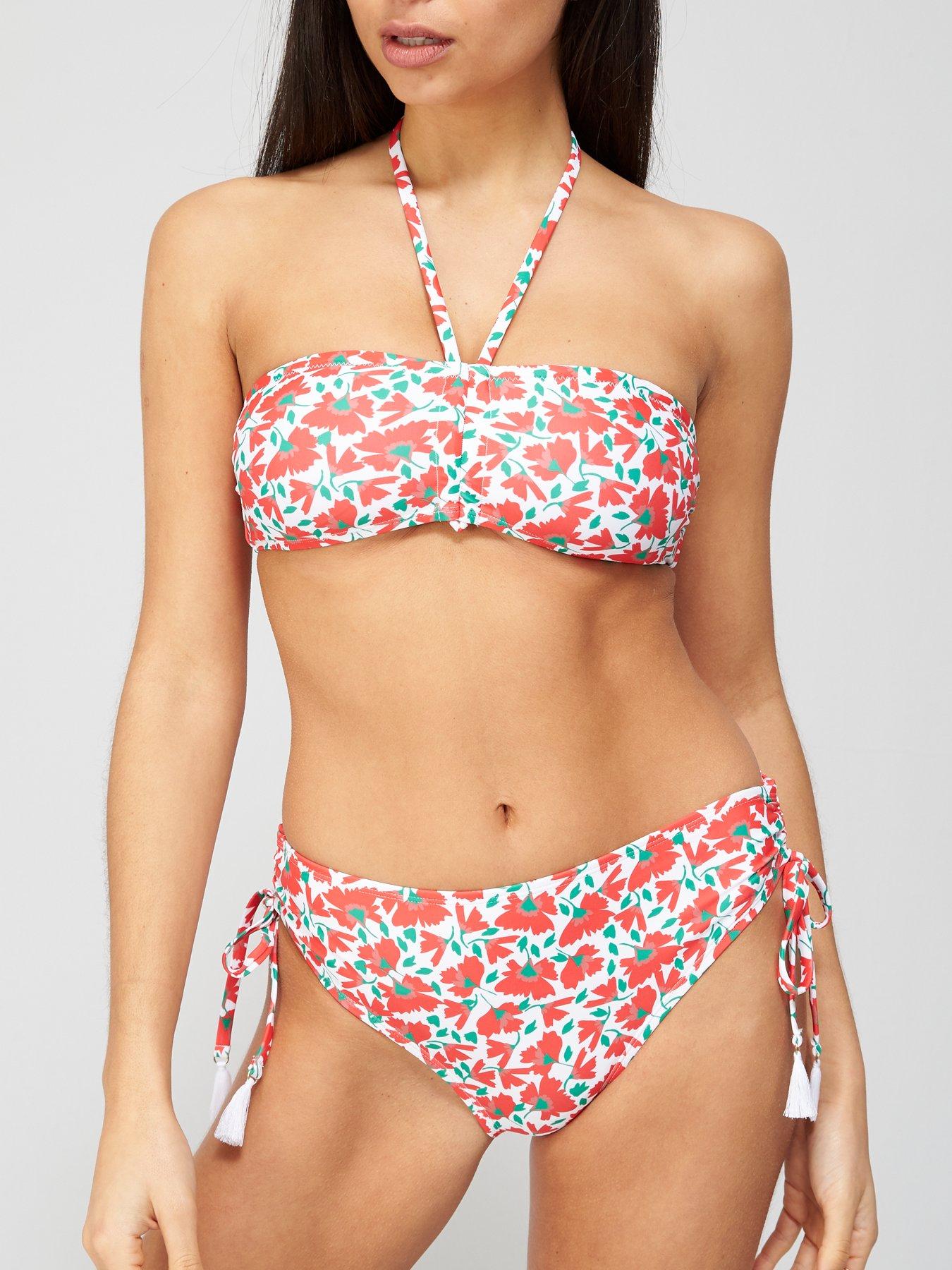 red bandeau bikini uk