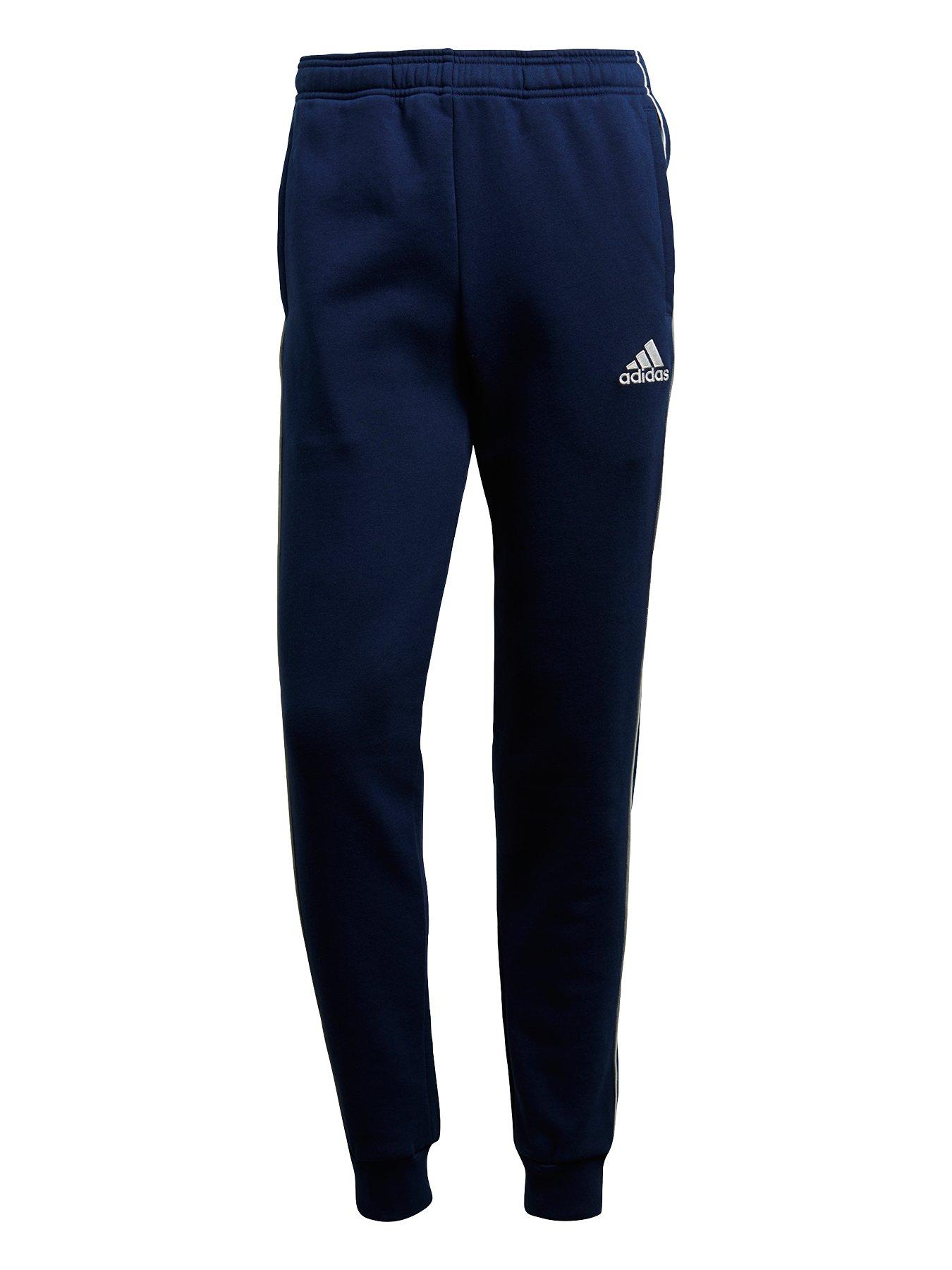 mens grey adidas fleece tracksuit bottoms