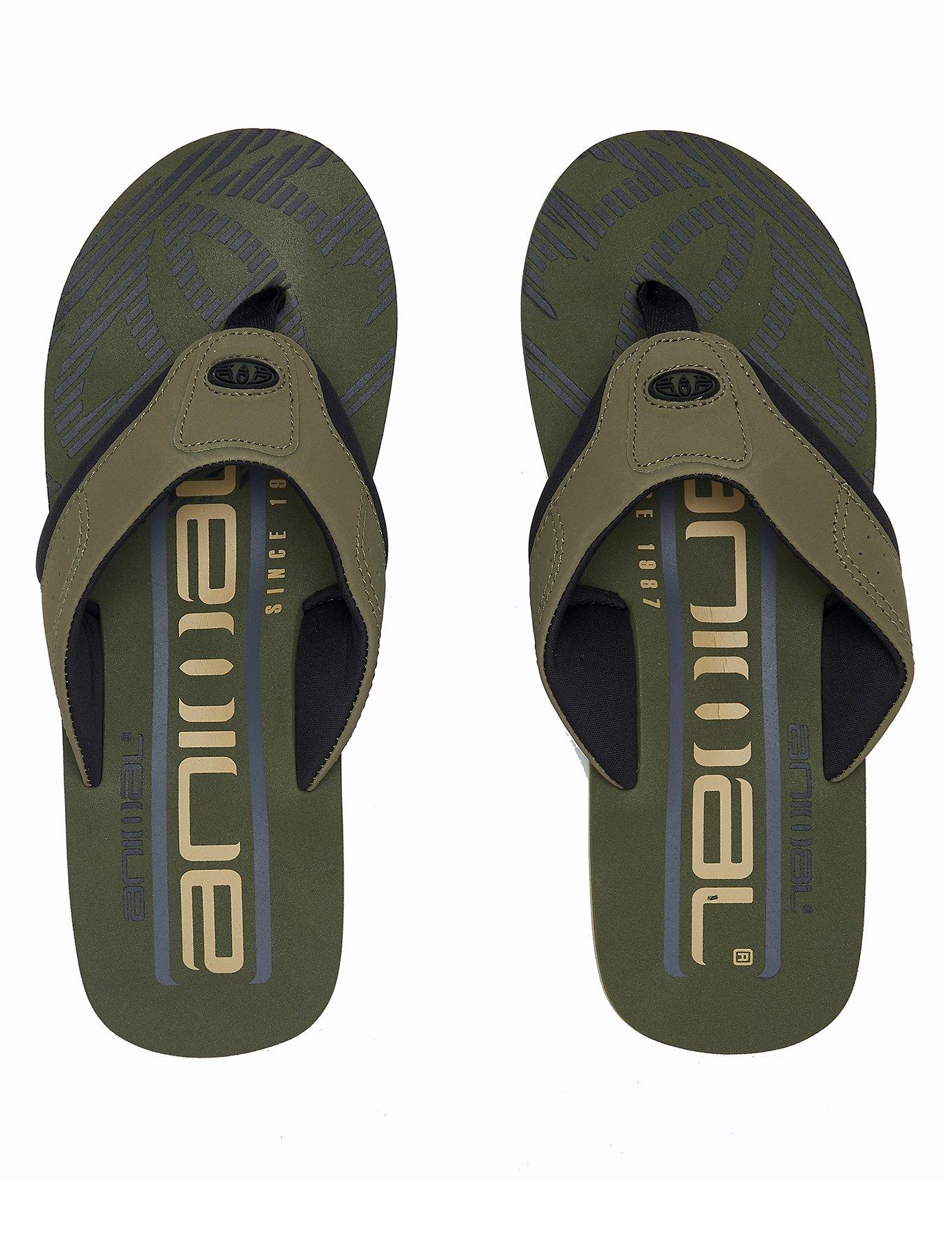 animal jekyl logo flip flops