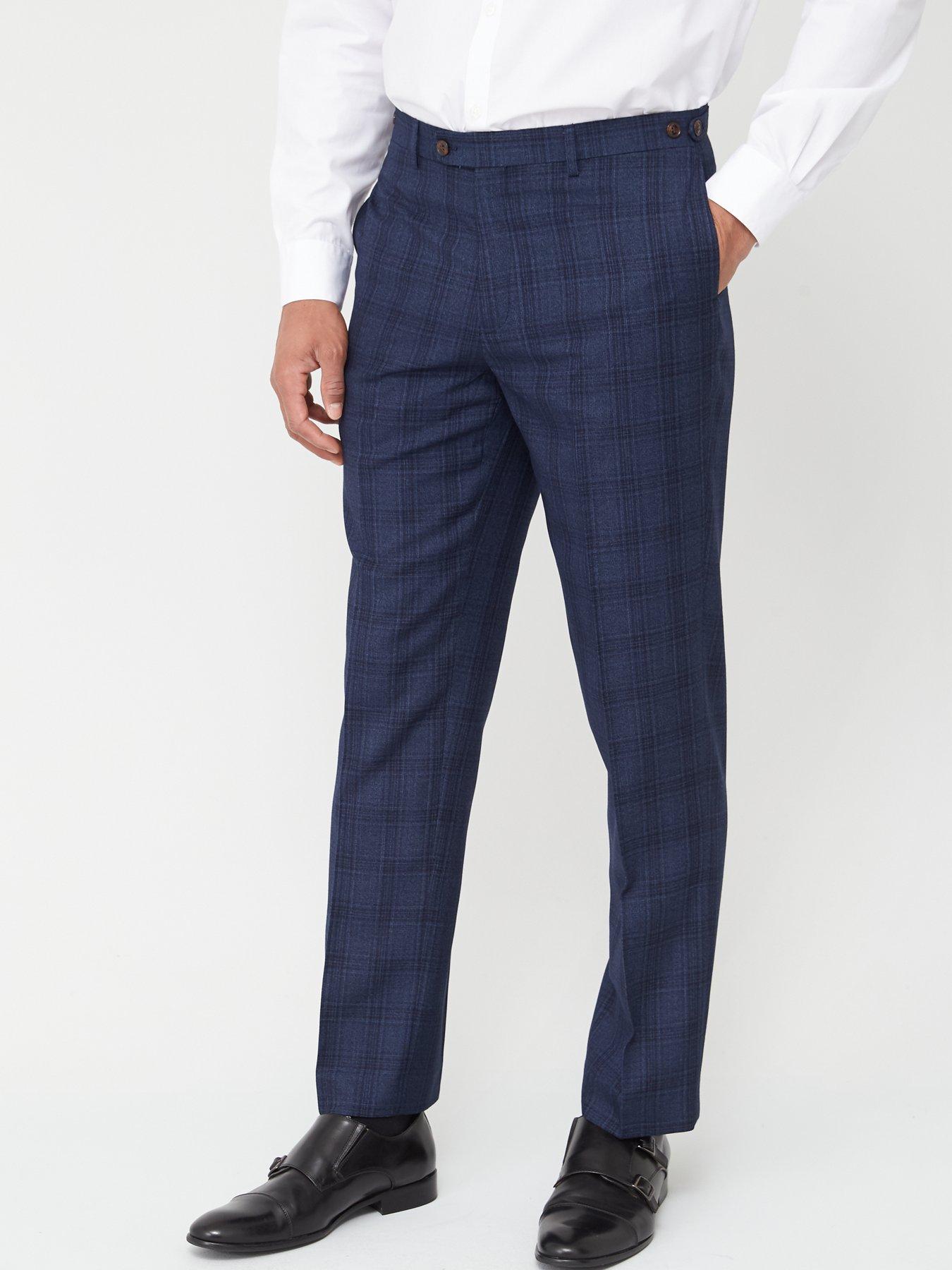 Skopes Tailored Minworth Trousers - Blue Check | very.co.uk