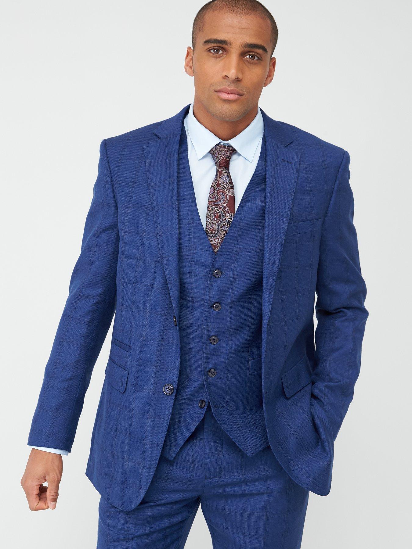 Suits & Blazers Tailored Aquino Jacket - Blue Check