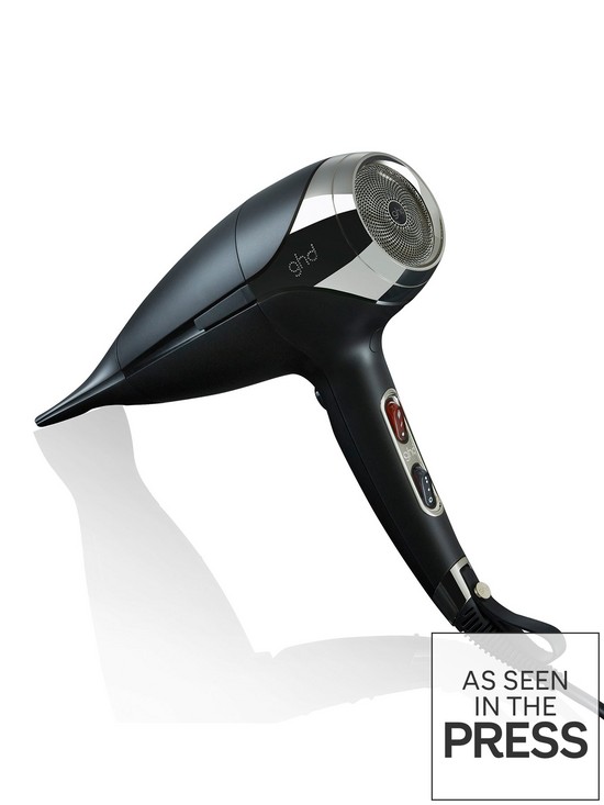 front image of ghd-helios-hair-dryer-black