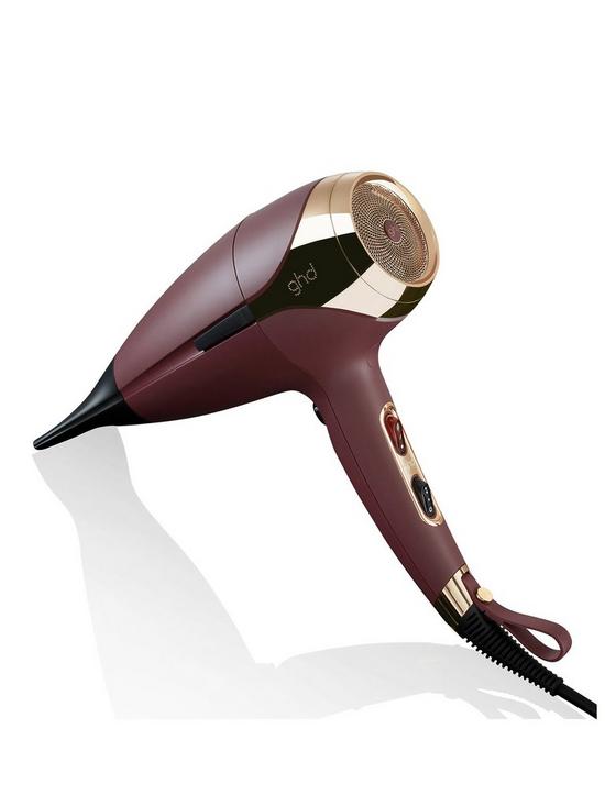 front image of ghd-helios-hair-dryer-plum