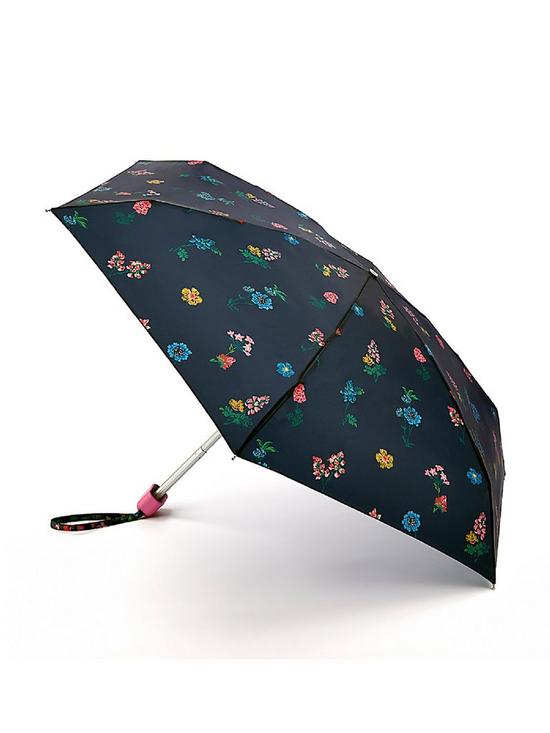front image of cath-kidston-twilight-sprig-floral-print-umbrella