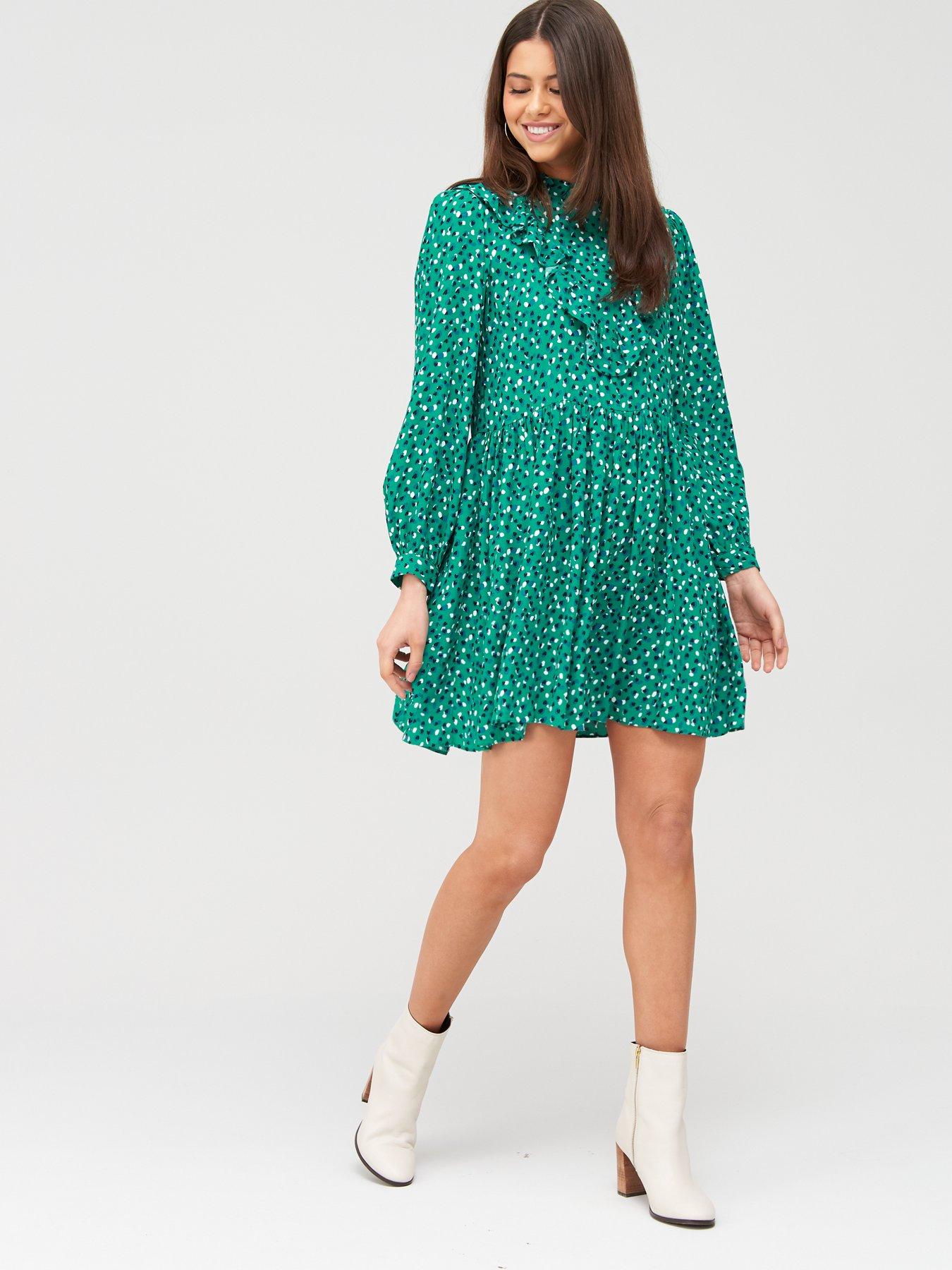 green smock dress river island