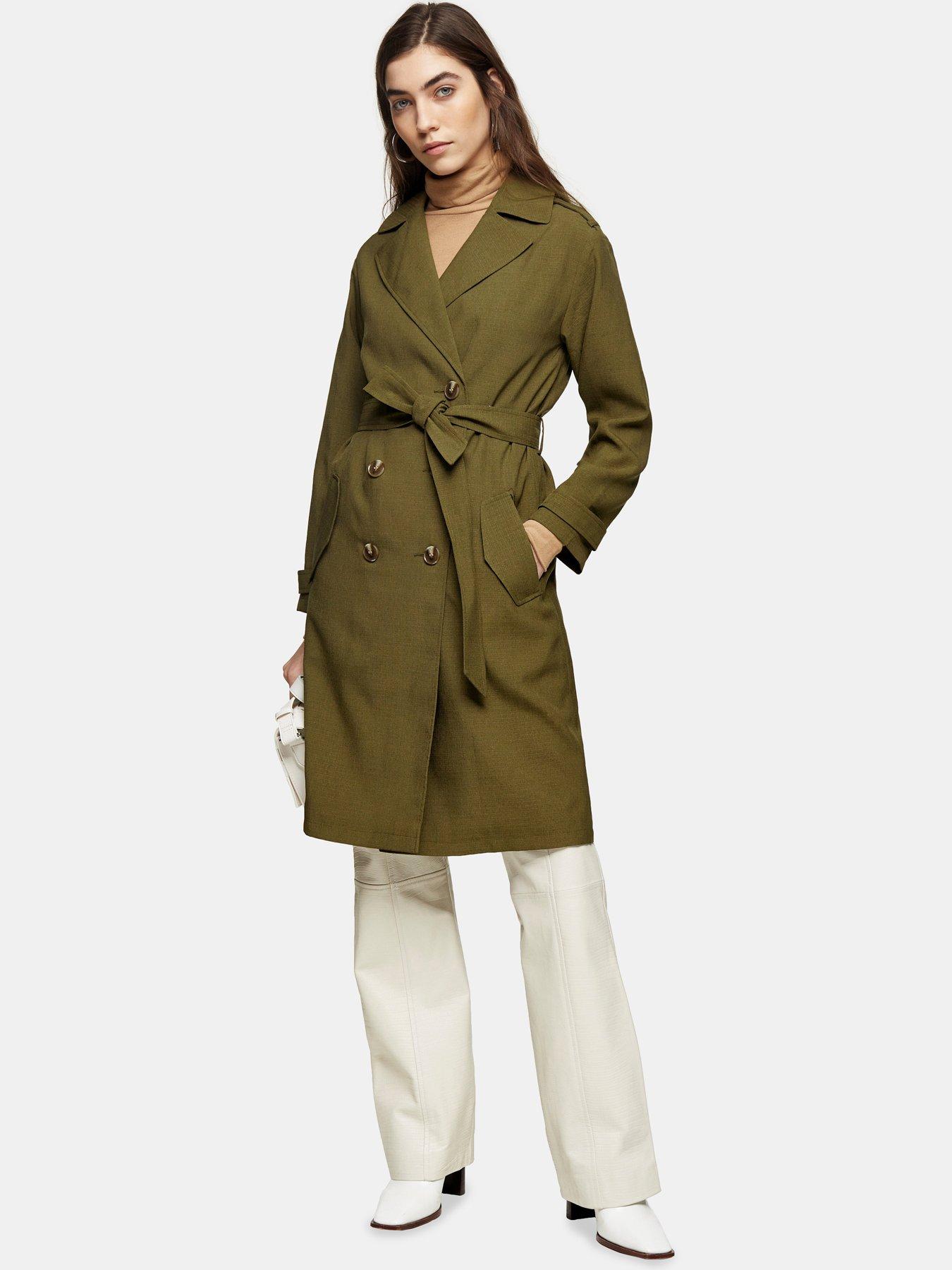 RRP£149 WRAP LONDON Mac Trench Coat Jacket Ecru Cream Cotton UK 8 10 12 14 16 22